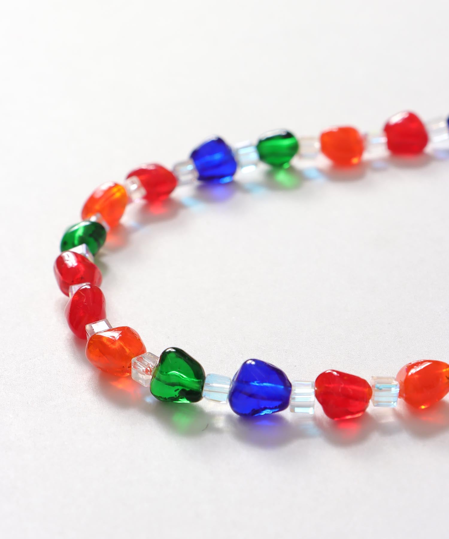 カラフルクリアステンレスネックレス