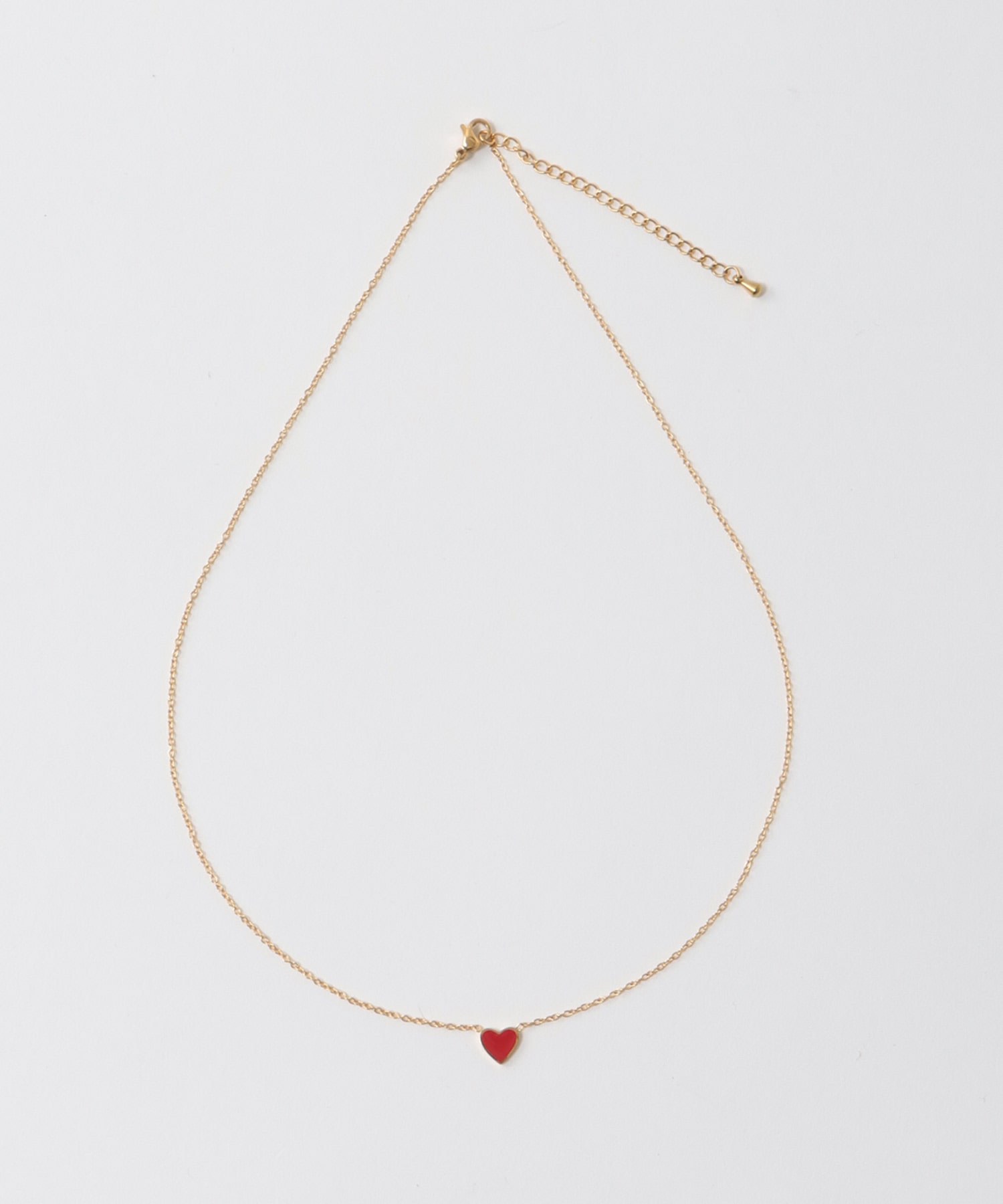 カラーミニハートステンレスネックレス