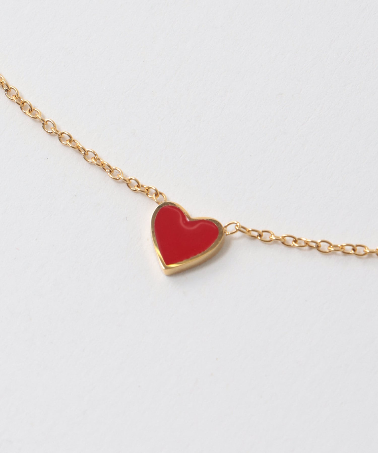 カラーミニハートステンレスネックレス