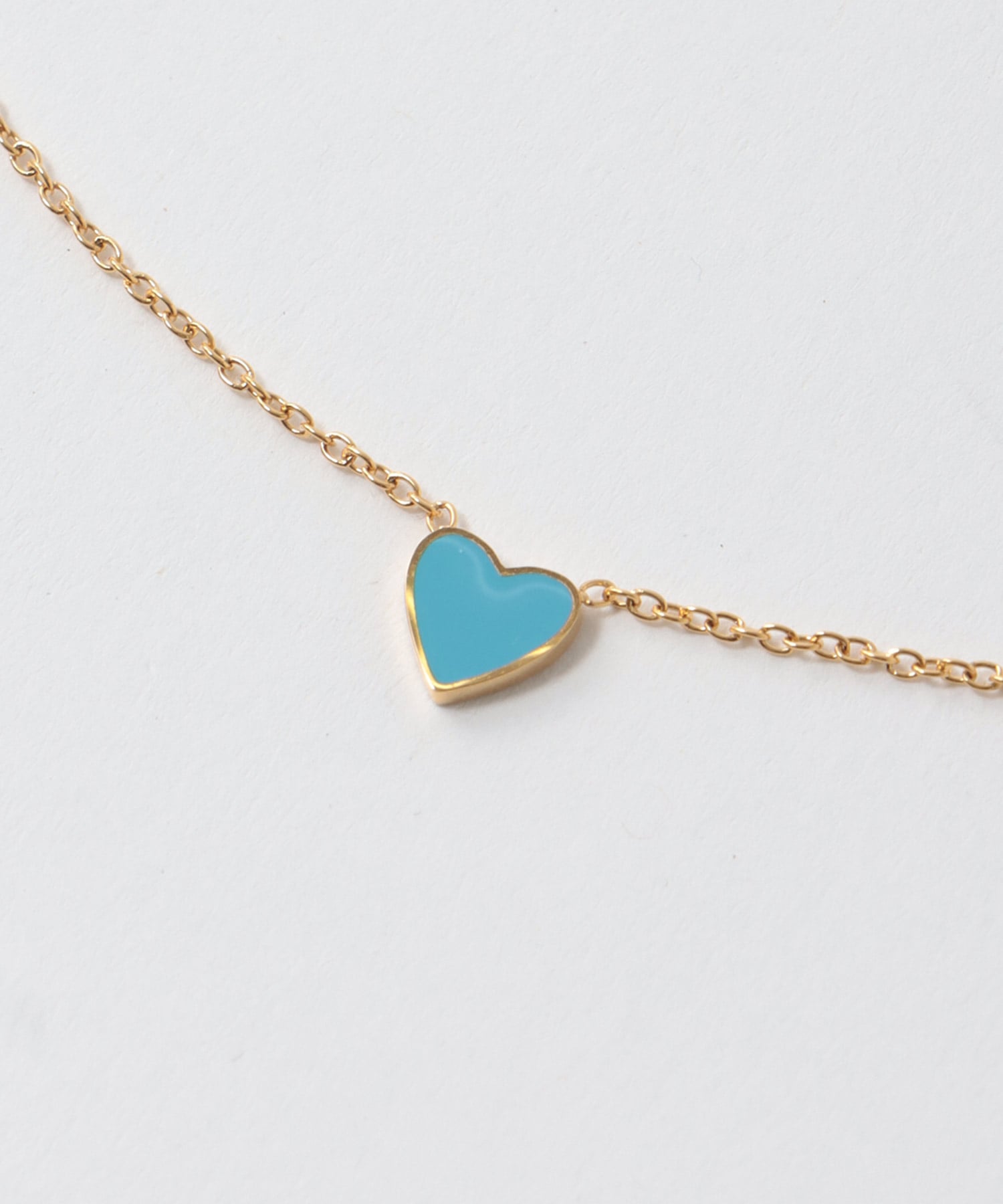 カラーミニハートステンレスネックレス