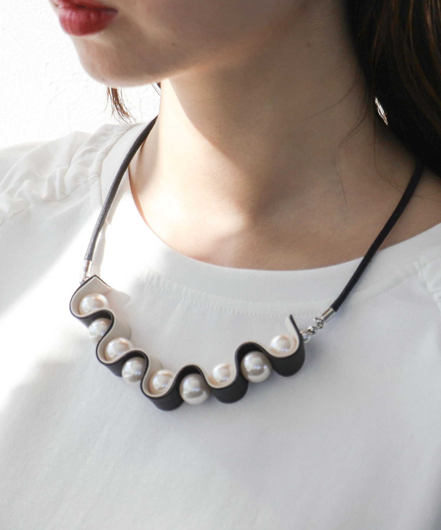 パールウェーブネックレス