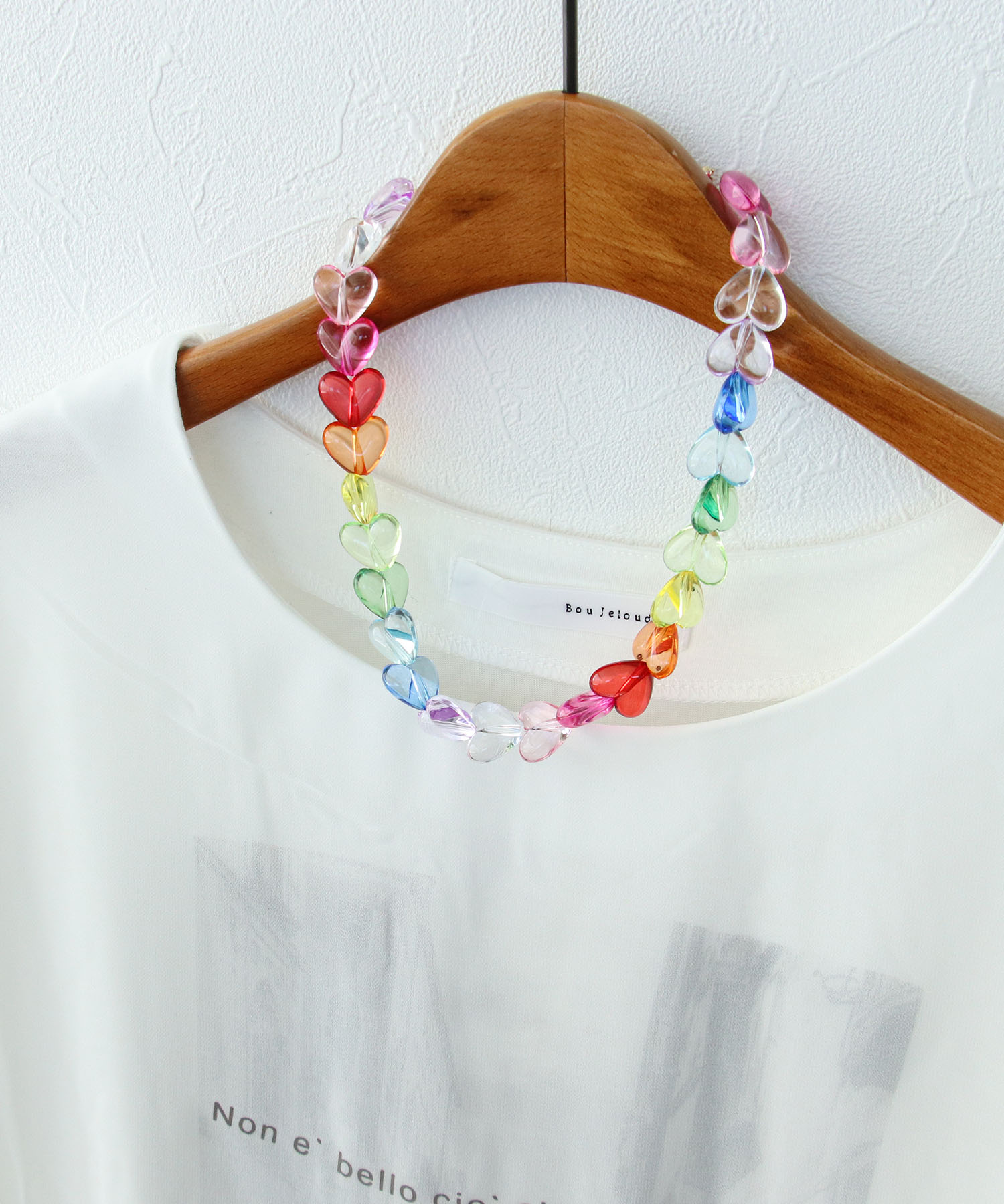 レインボーハートネックレス