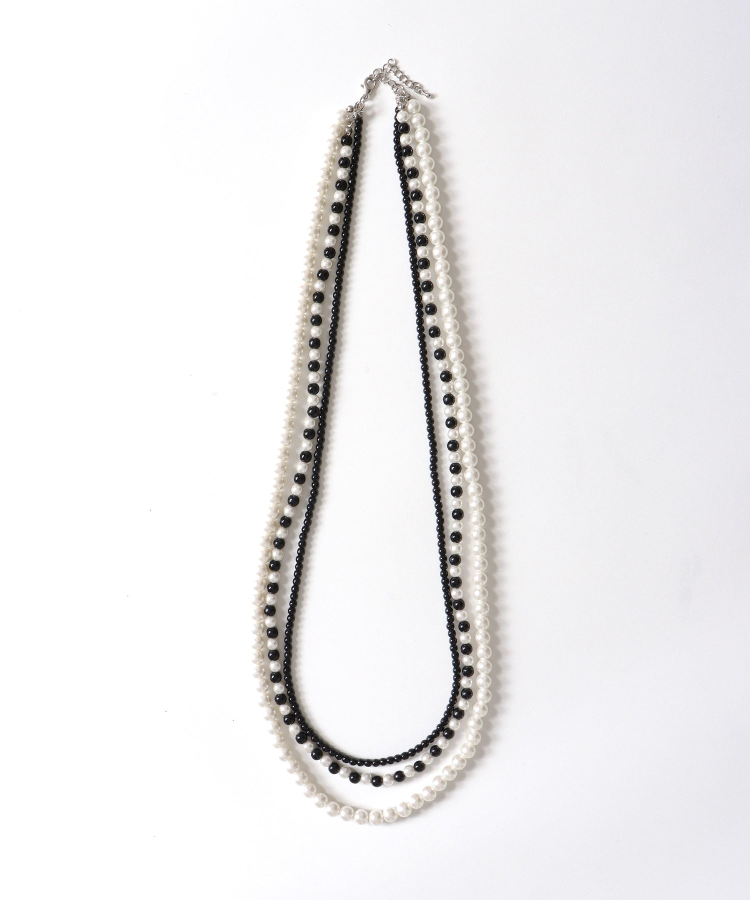パールMIX3連ネックレス