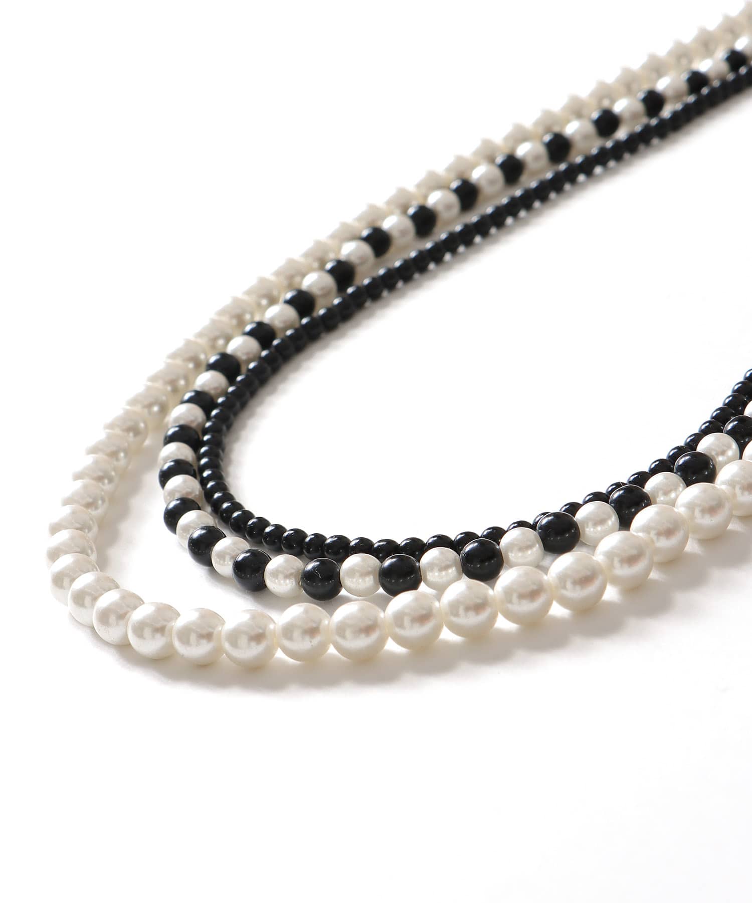 パールMIX3連ネックレス