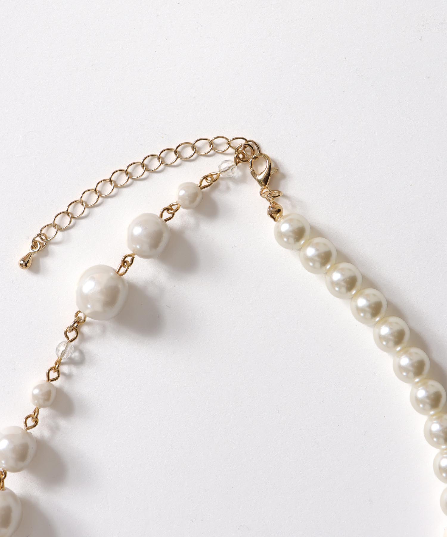 パール×スターMIXネックレス