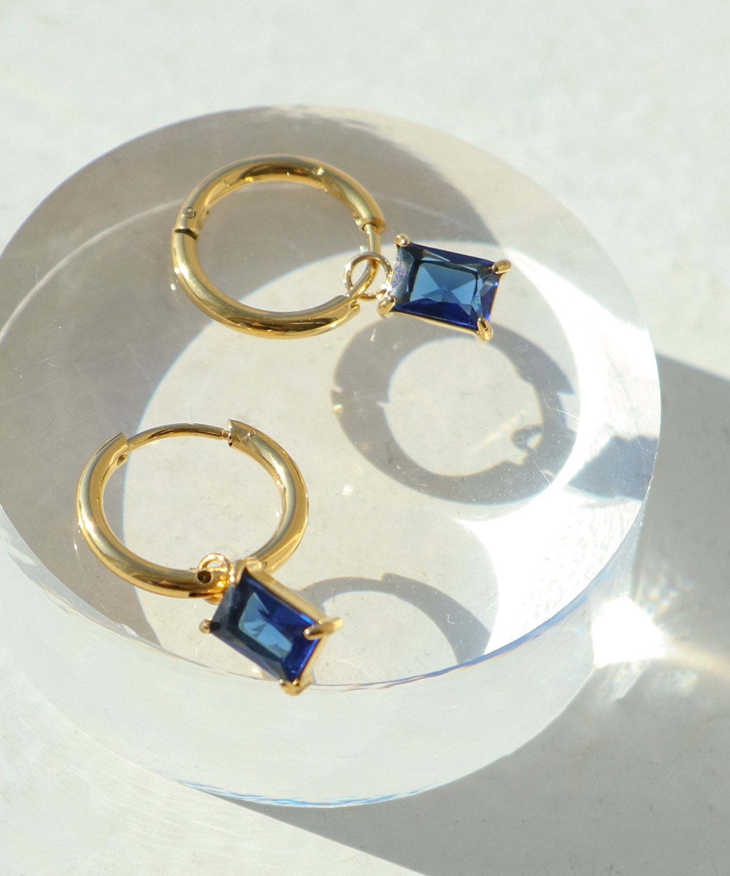 ストーンステンレスワンタッチピアス