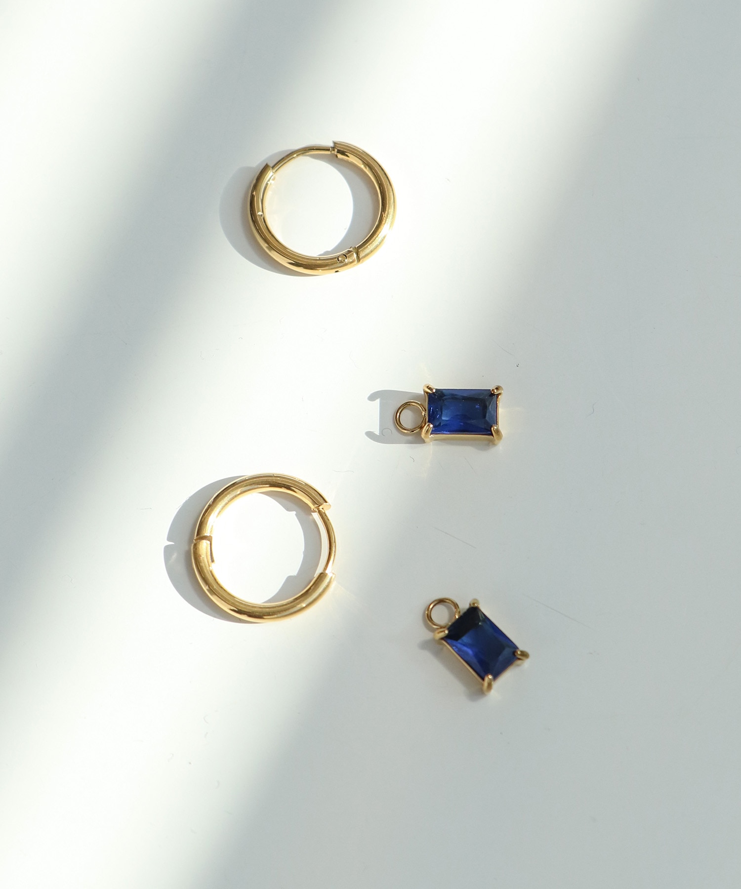 ストーンステンレスワンタッチピアス