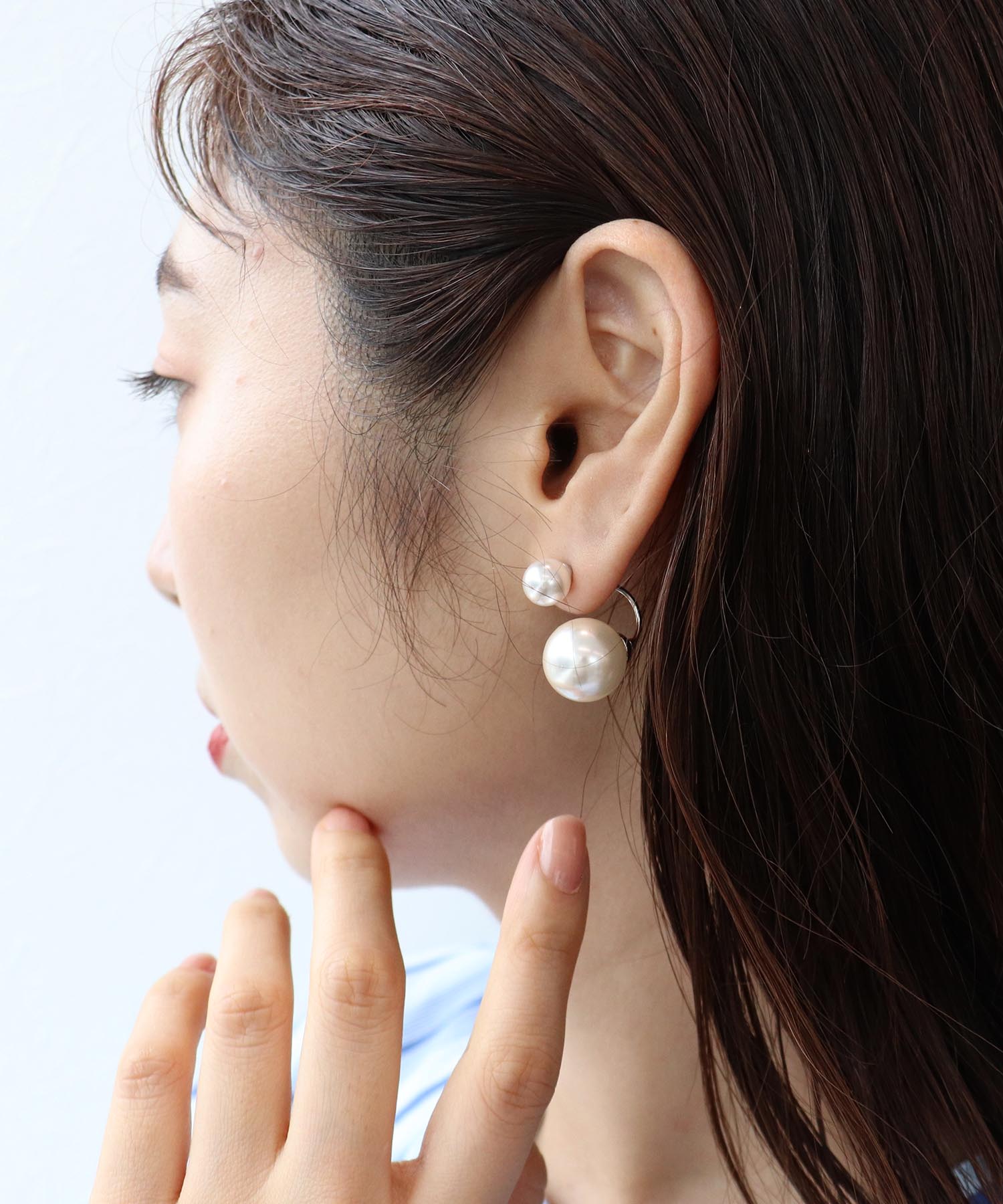 ダブルボールピアス