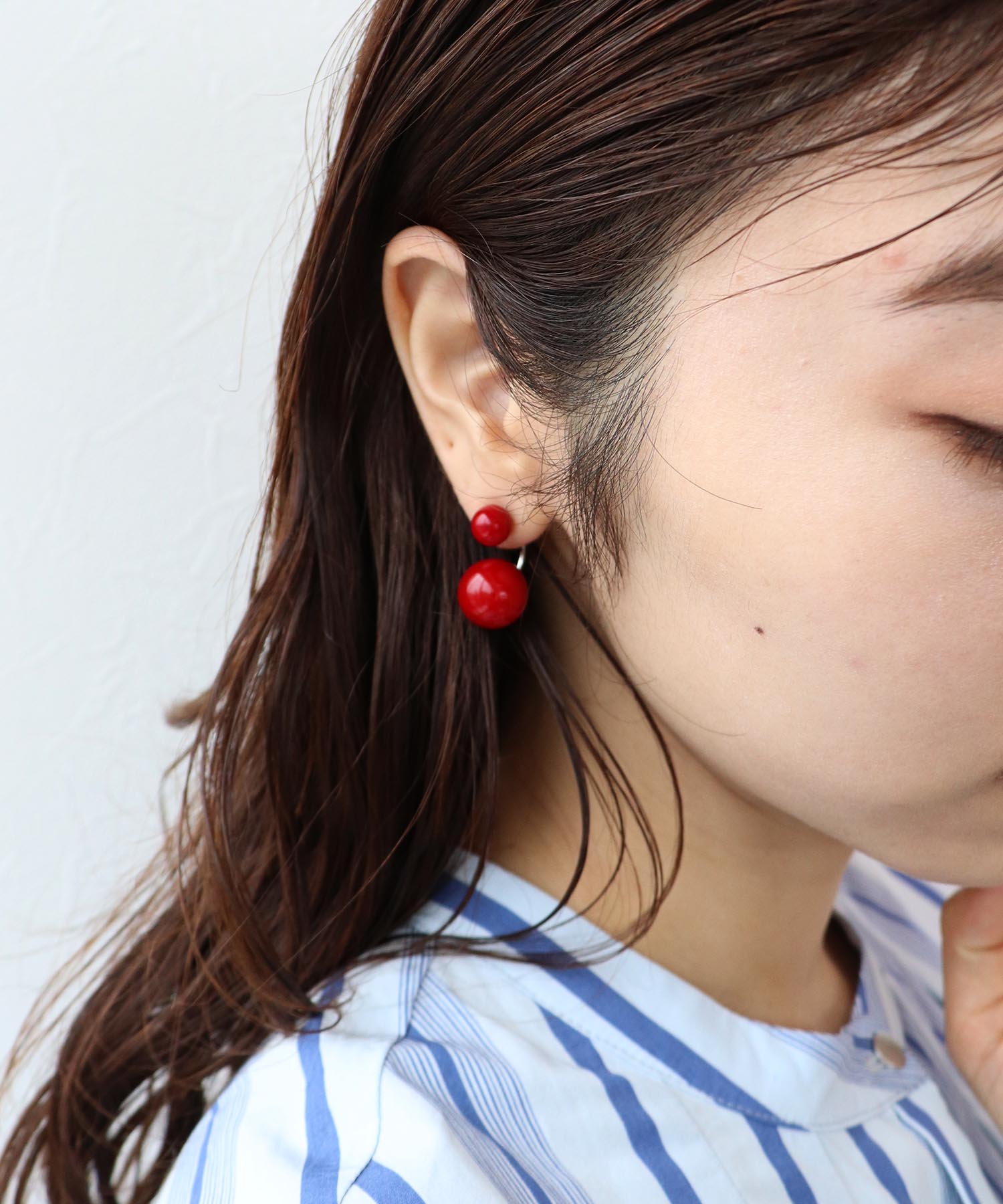 ダブルボールピアス