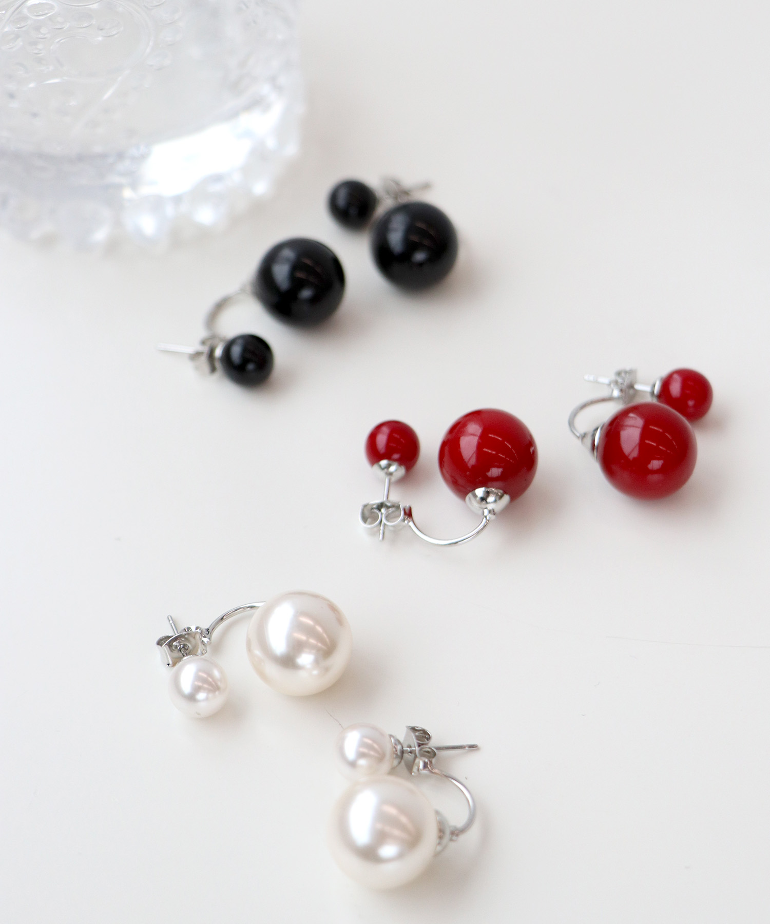 ダブルボールピアス