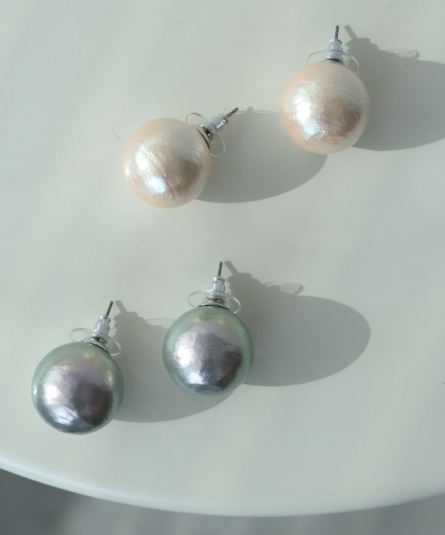 20mmコットンパールピアス