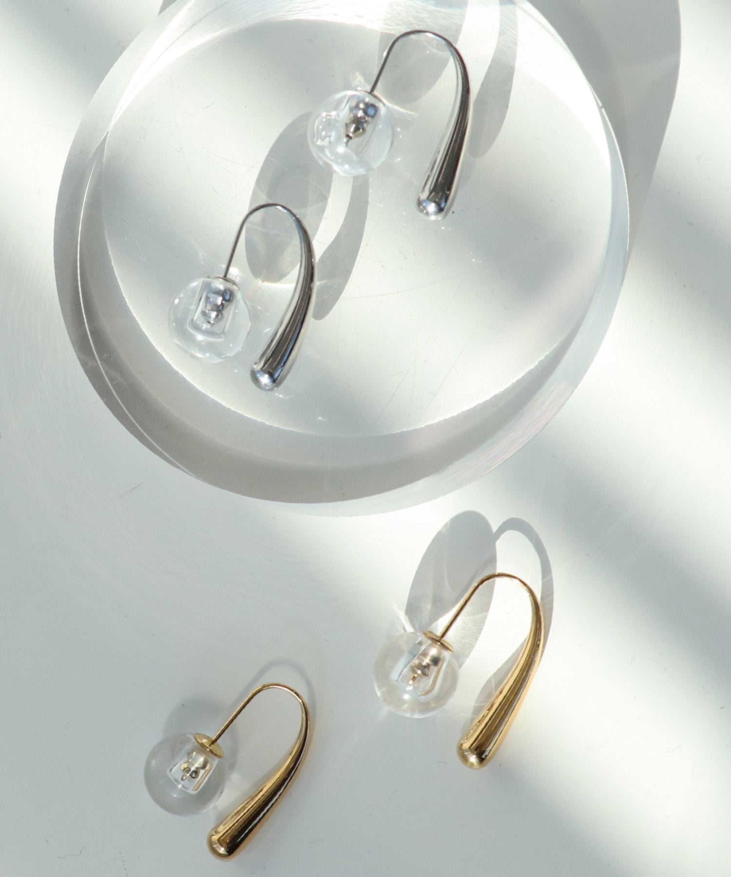 クリアボールキャッチステンレスピアス