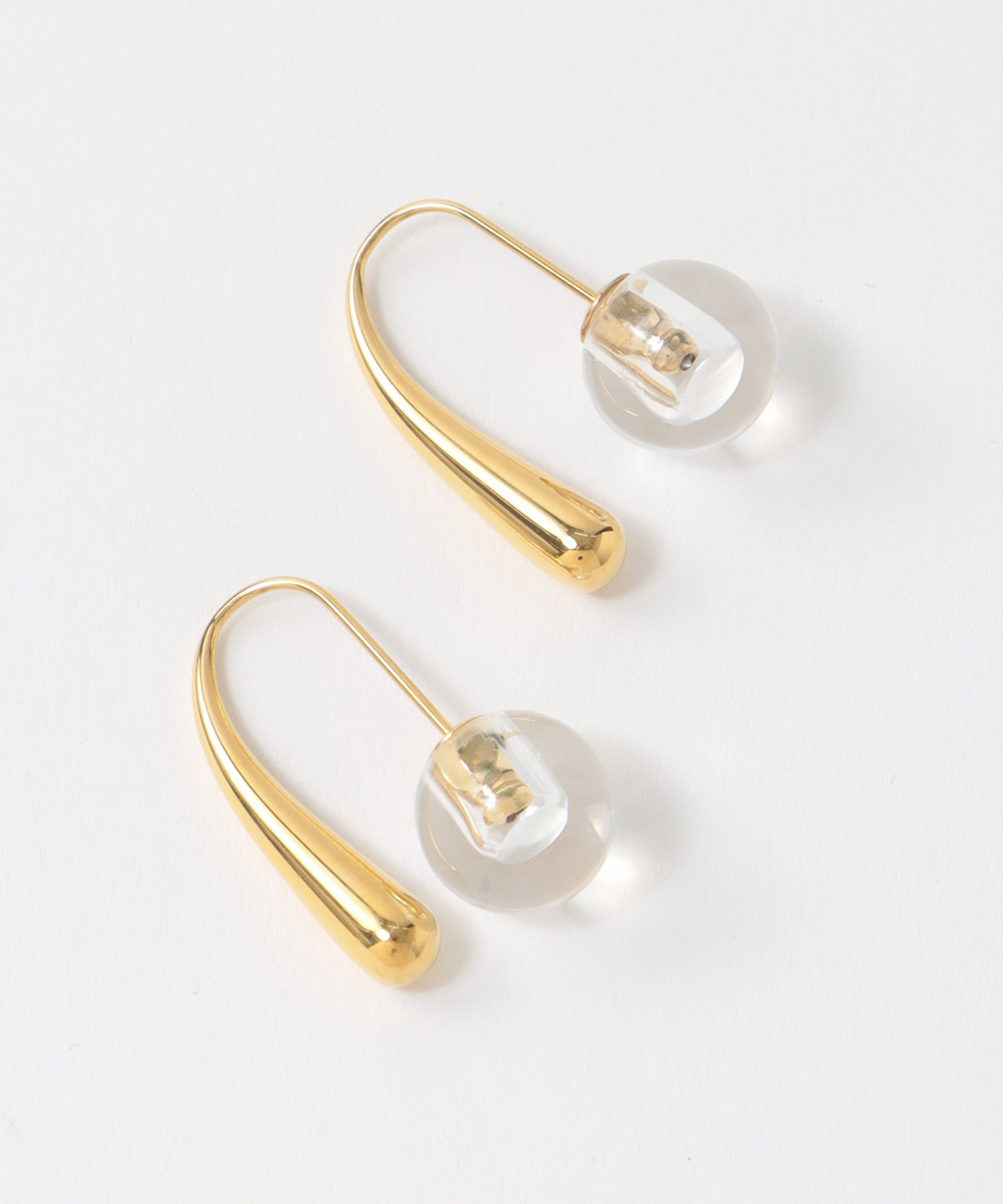 クリアボールキャッチステンレスピアス