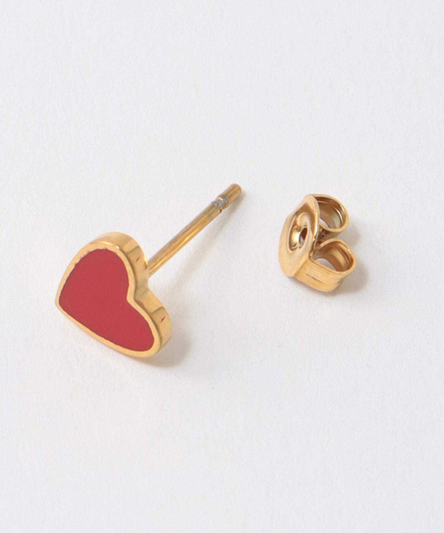 カラーミニハートステンレスピアス