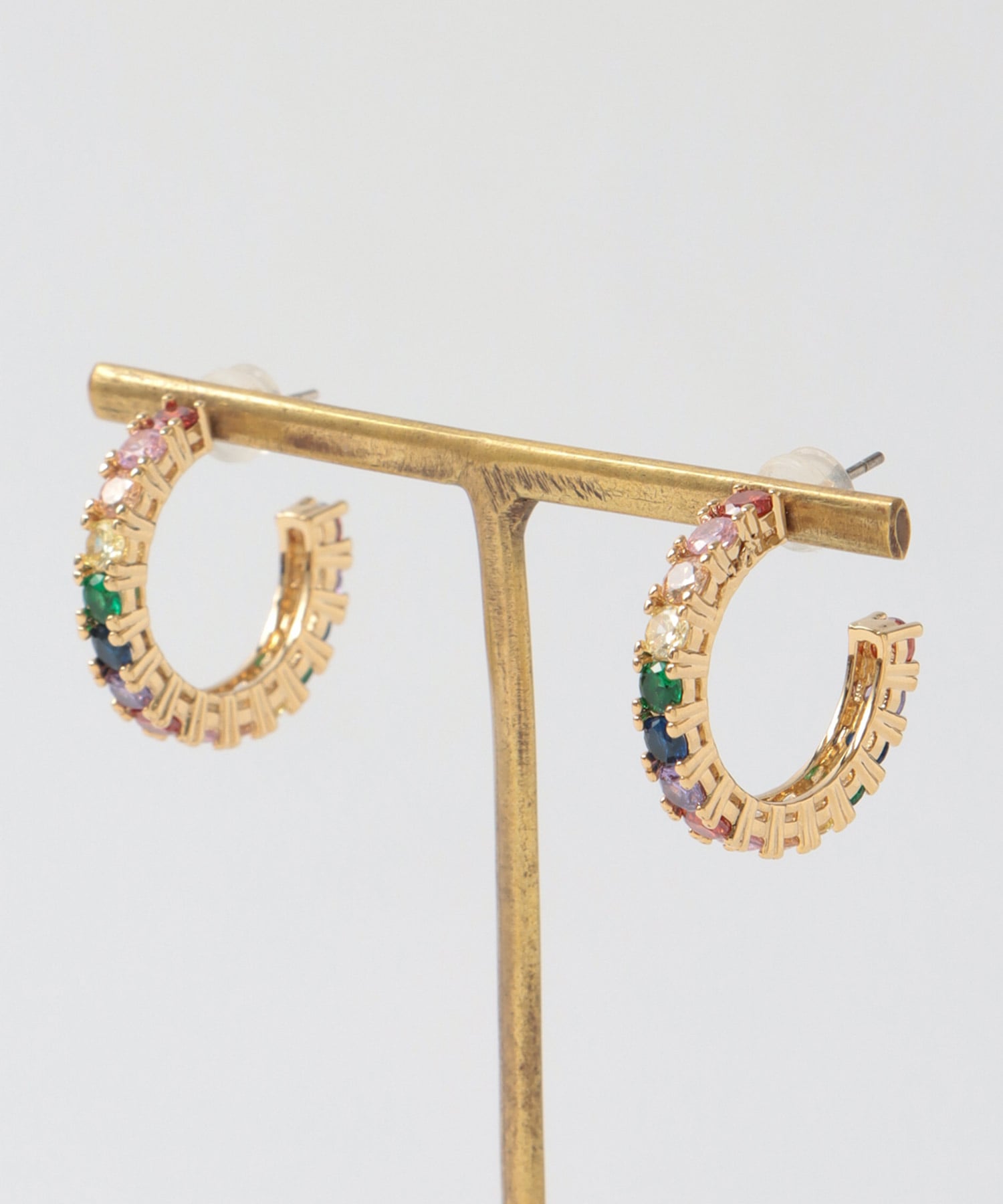 レインボーフープピアス