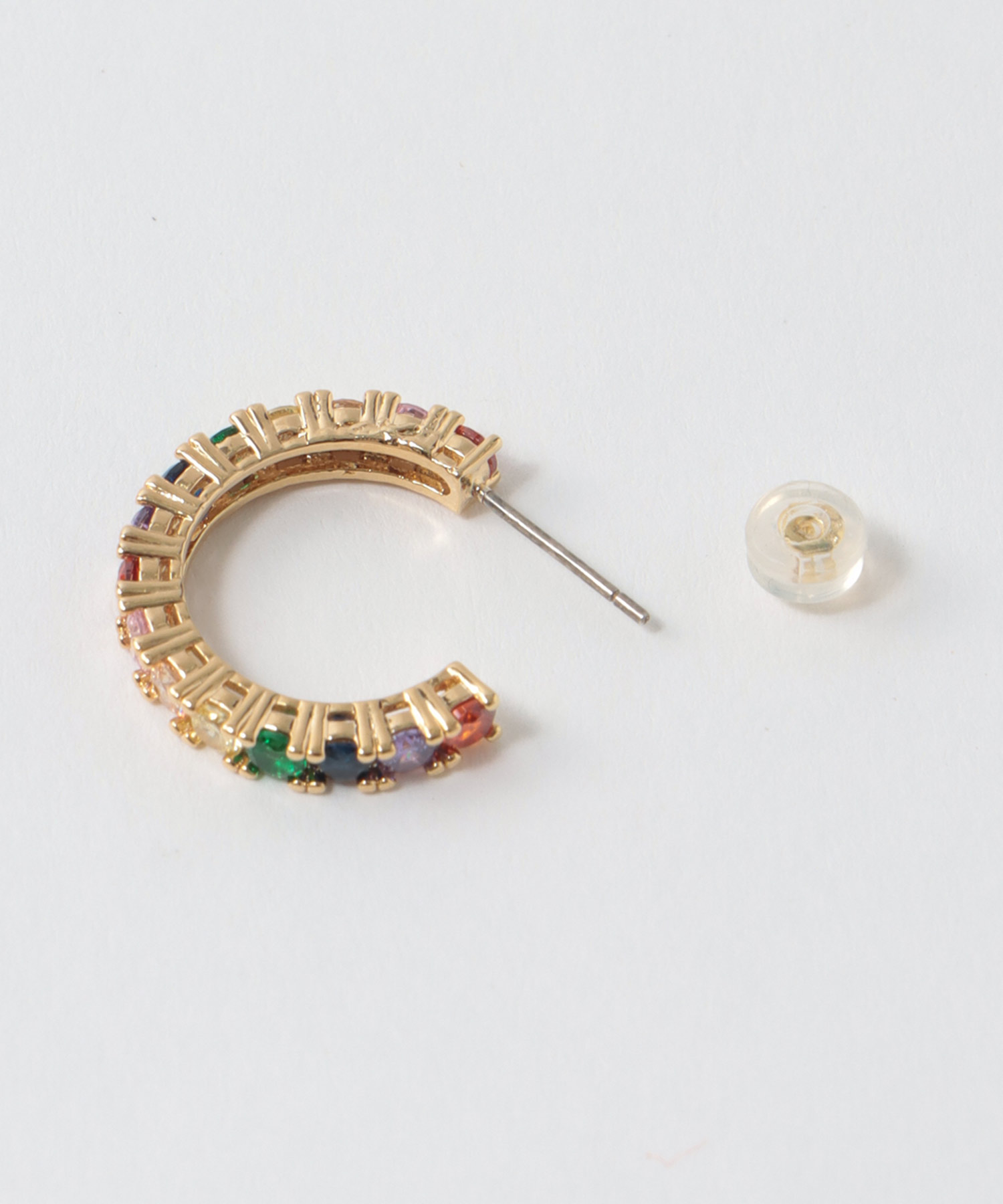 レインボーフープピアス