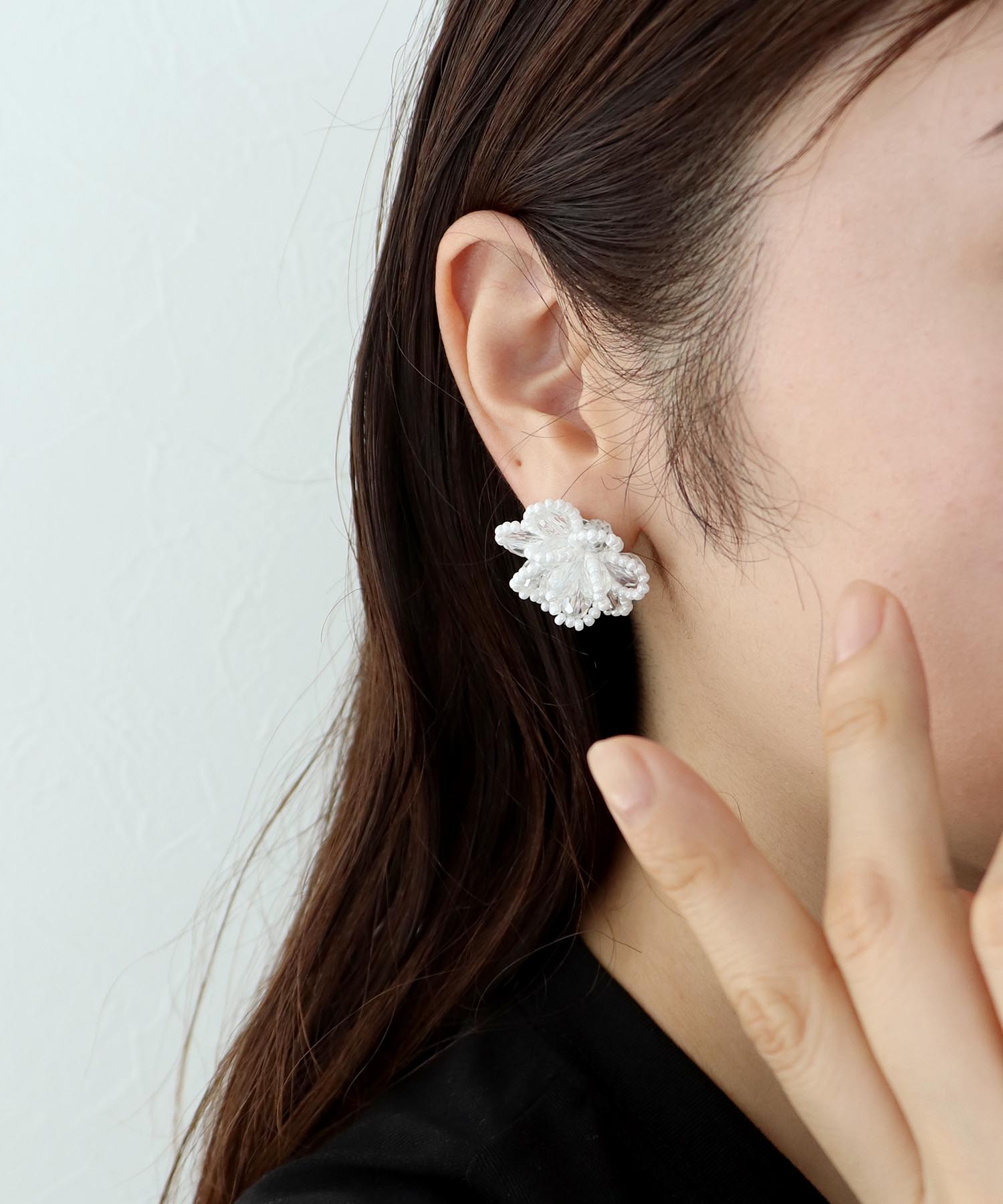 フラワービーズピアス