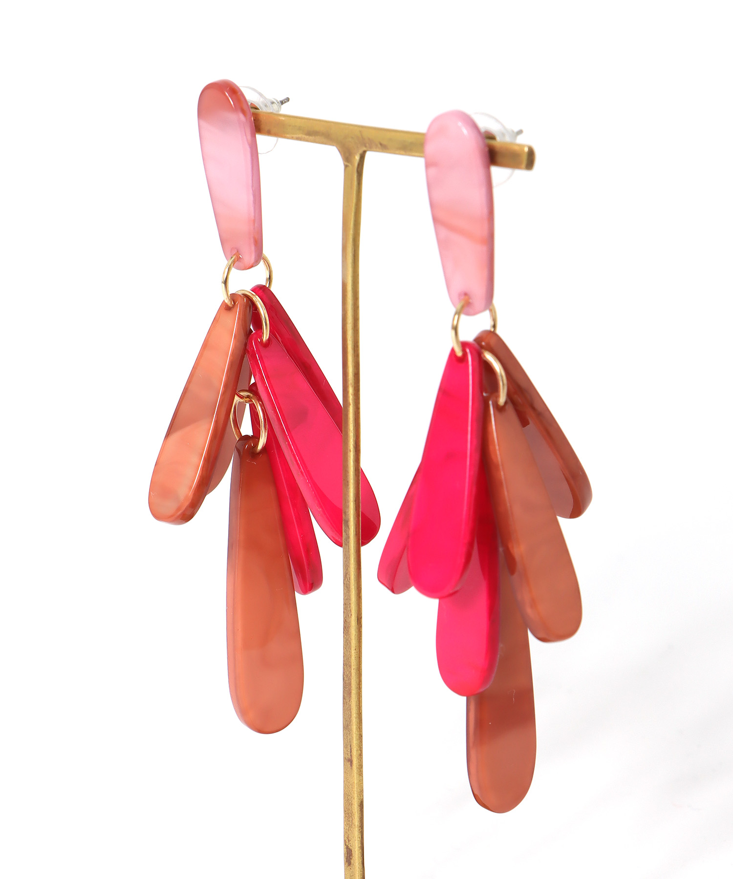 アクリルタッセル風ピアス