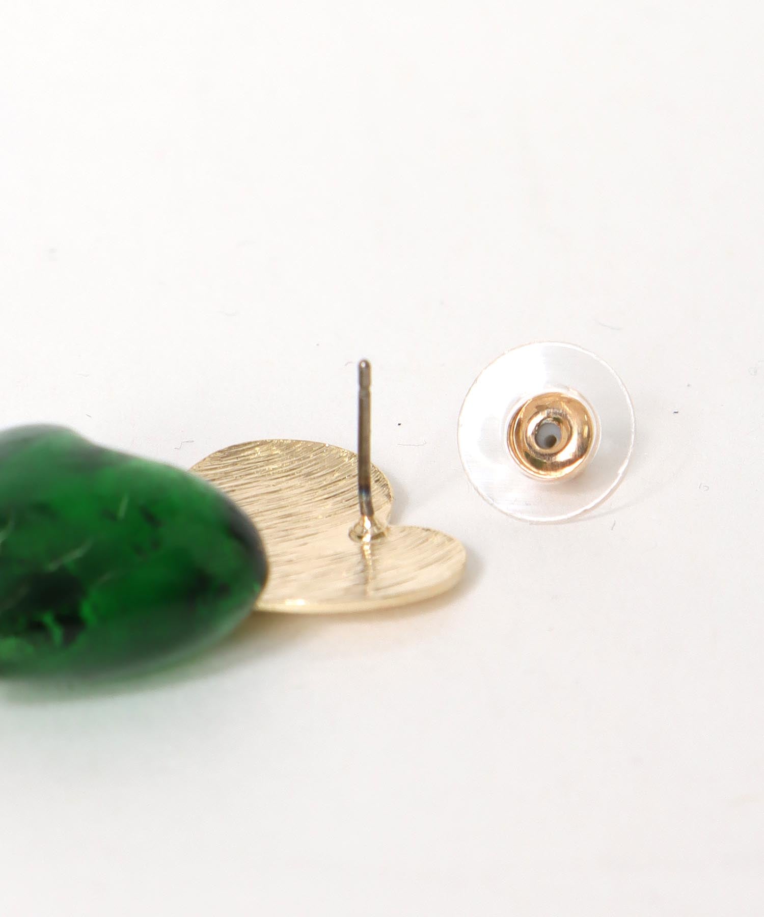 クリアダブルハートピアス