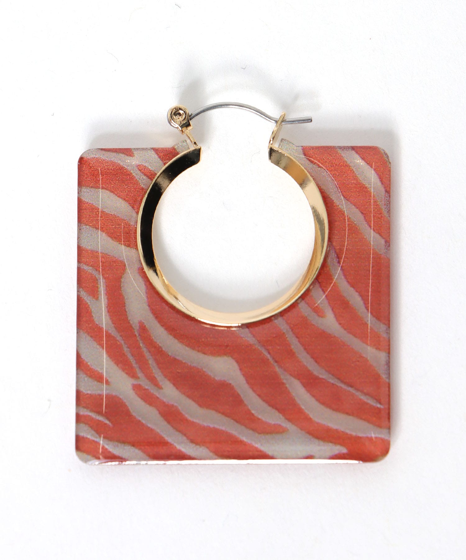 クリアフラワーフープピアス