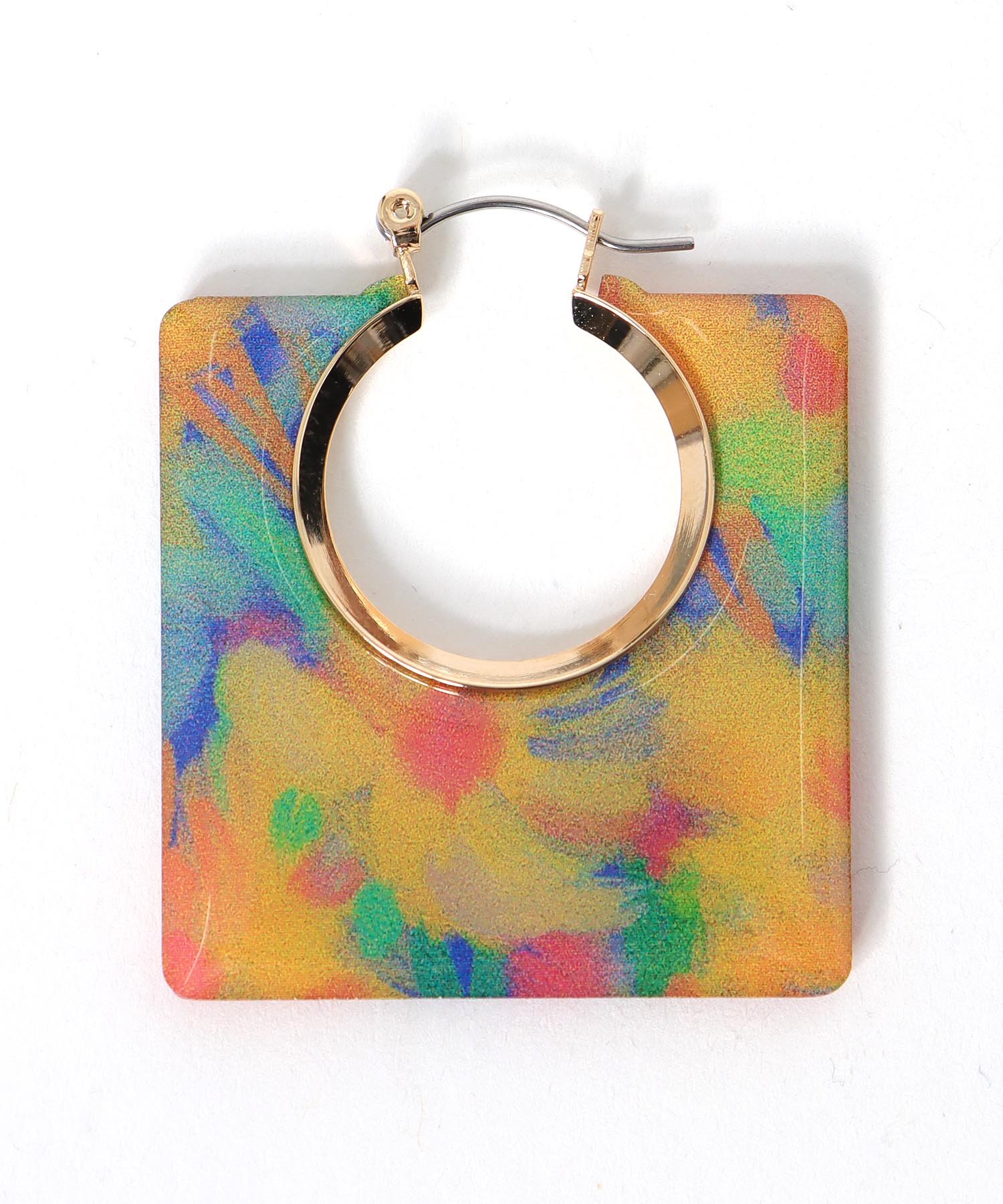 クリアフラワーフープピアス