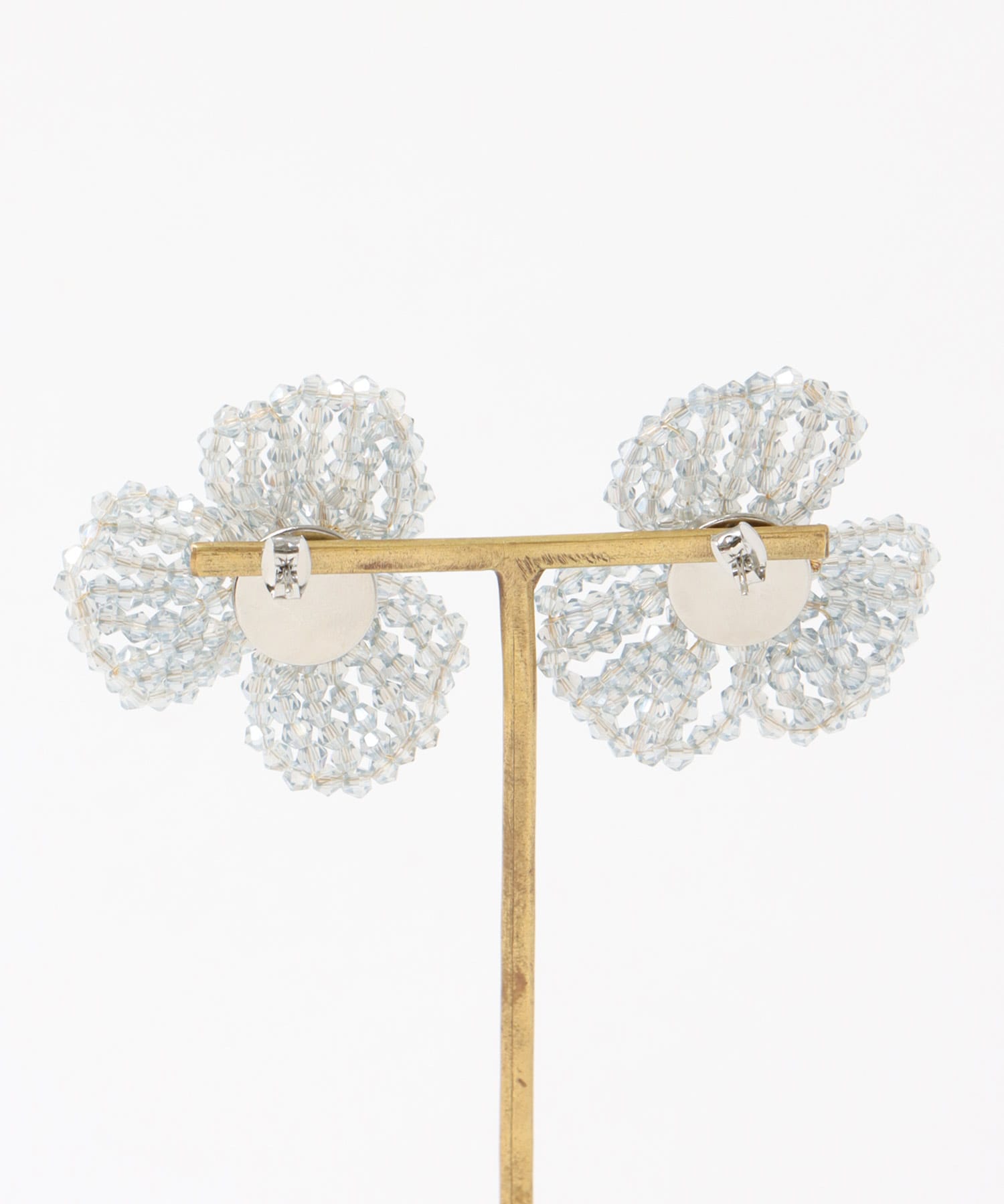 フラワービーズワイヤーピアス