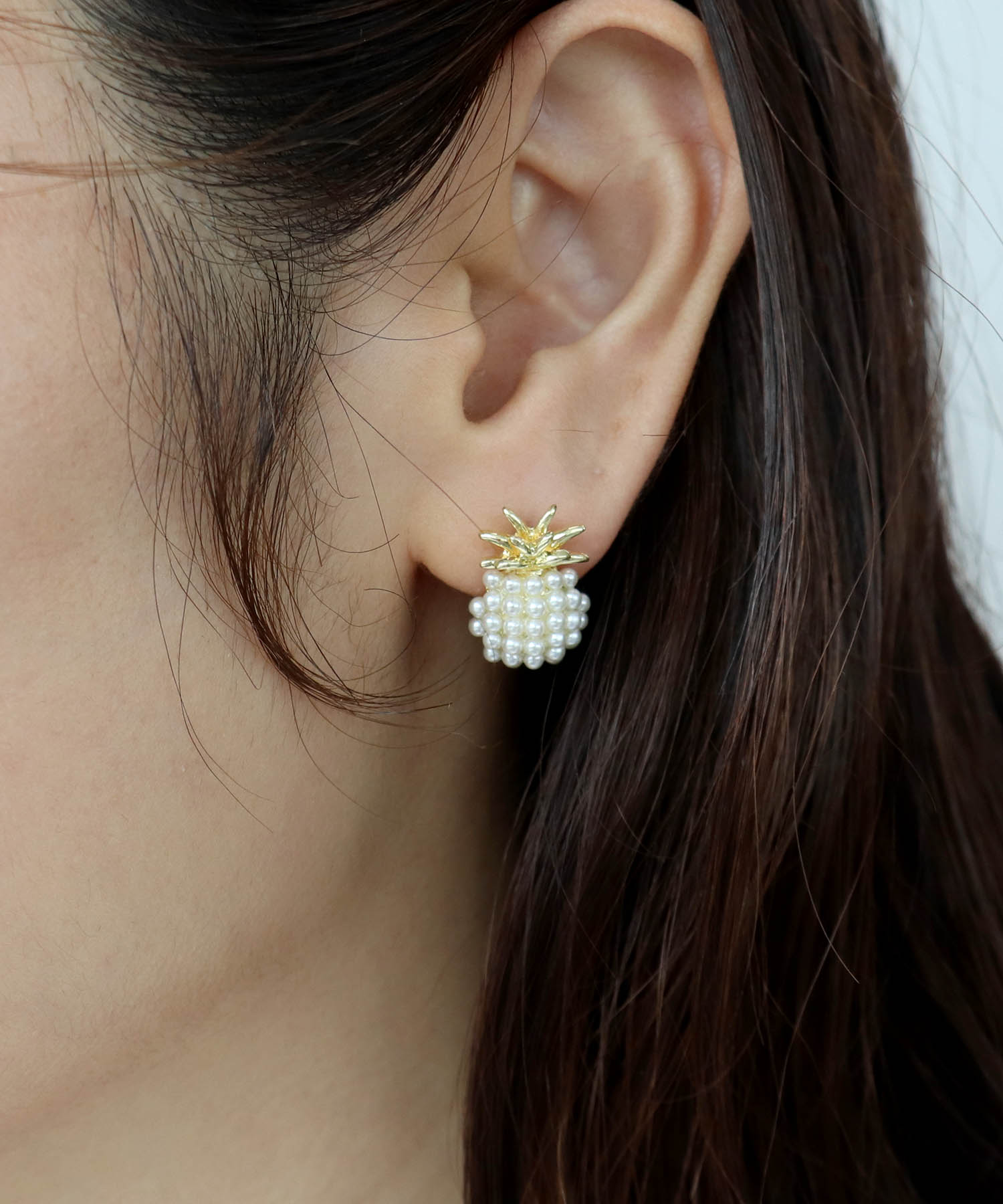 パールパイナップルピアス
