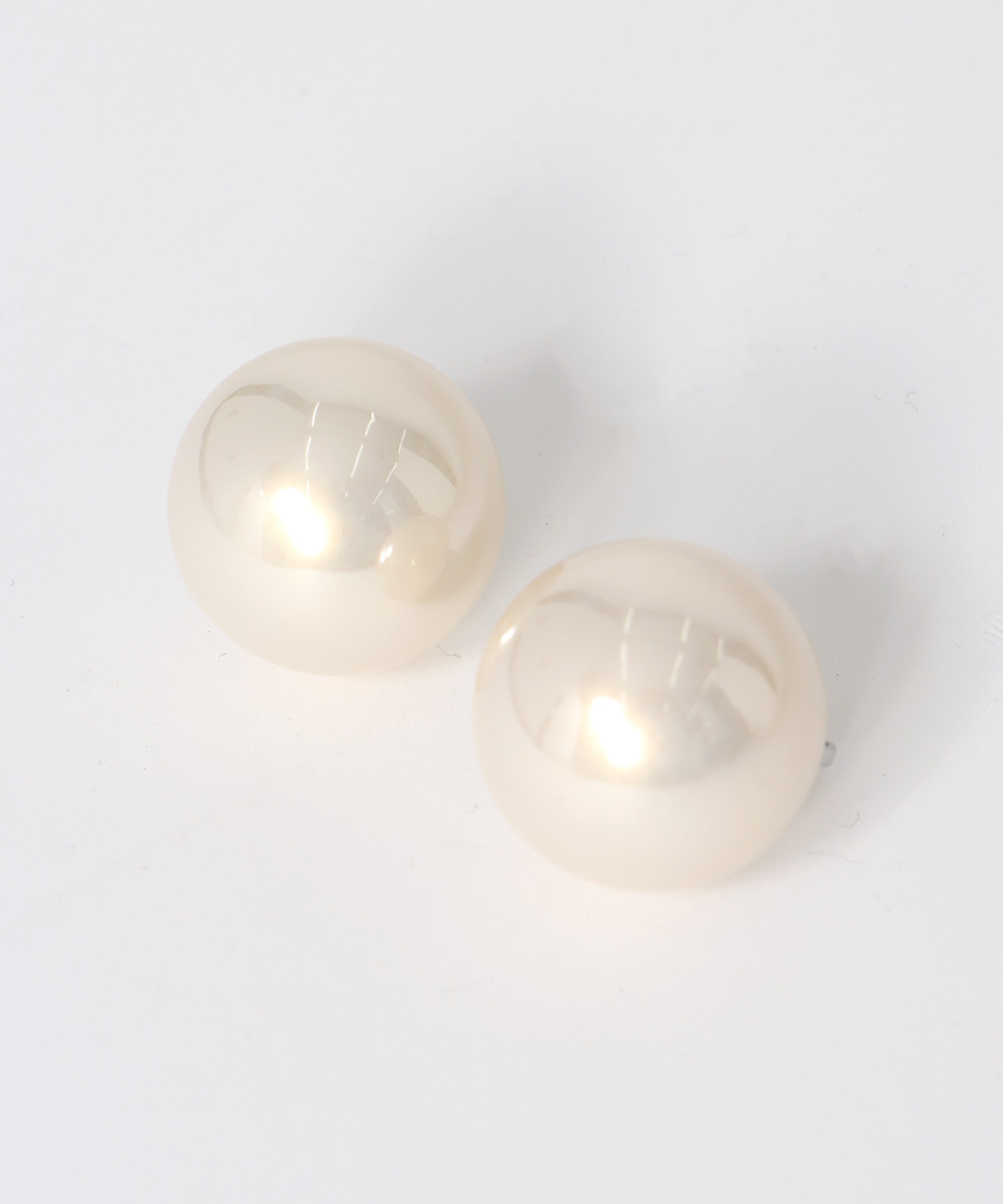 ステンレス大粒パールイヤリング