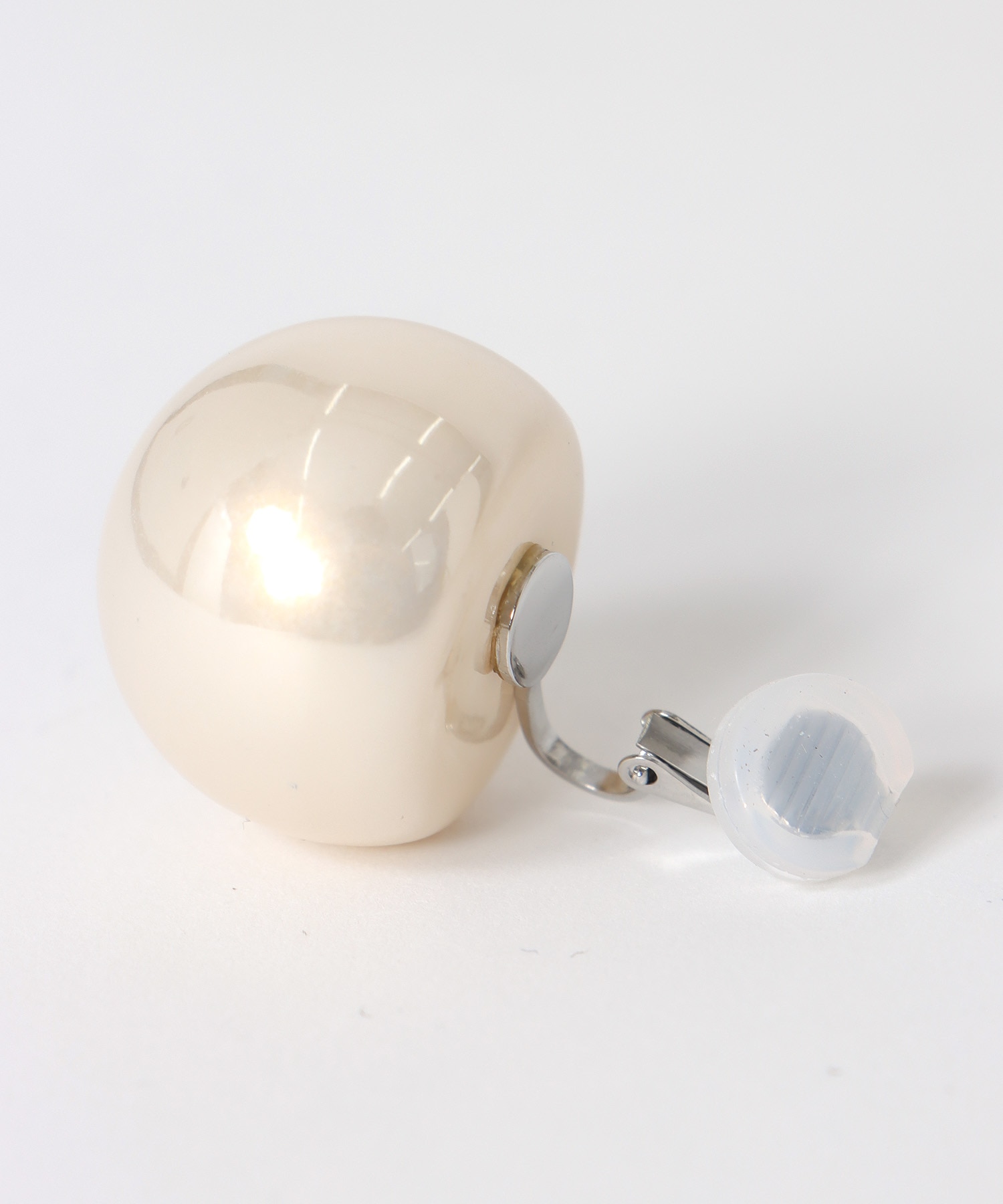 ステンレス大粒パールイヤリング