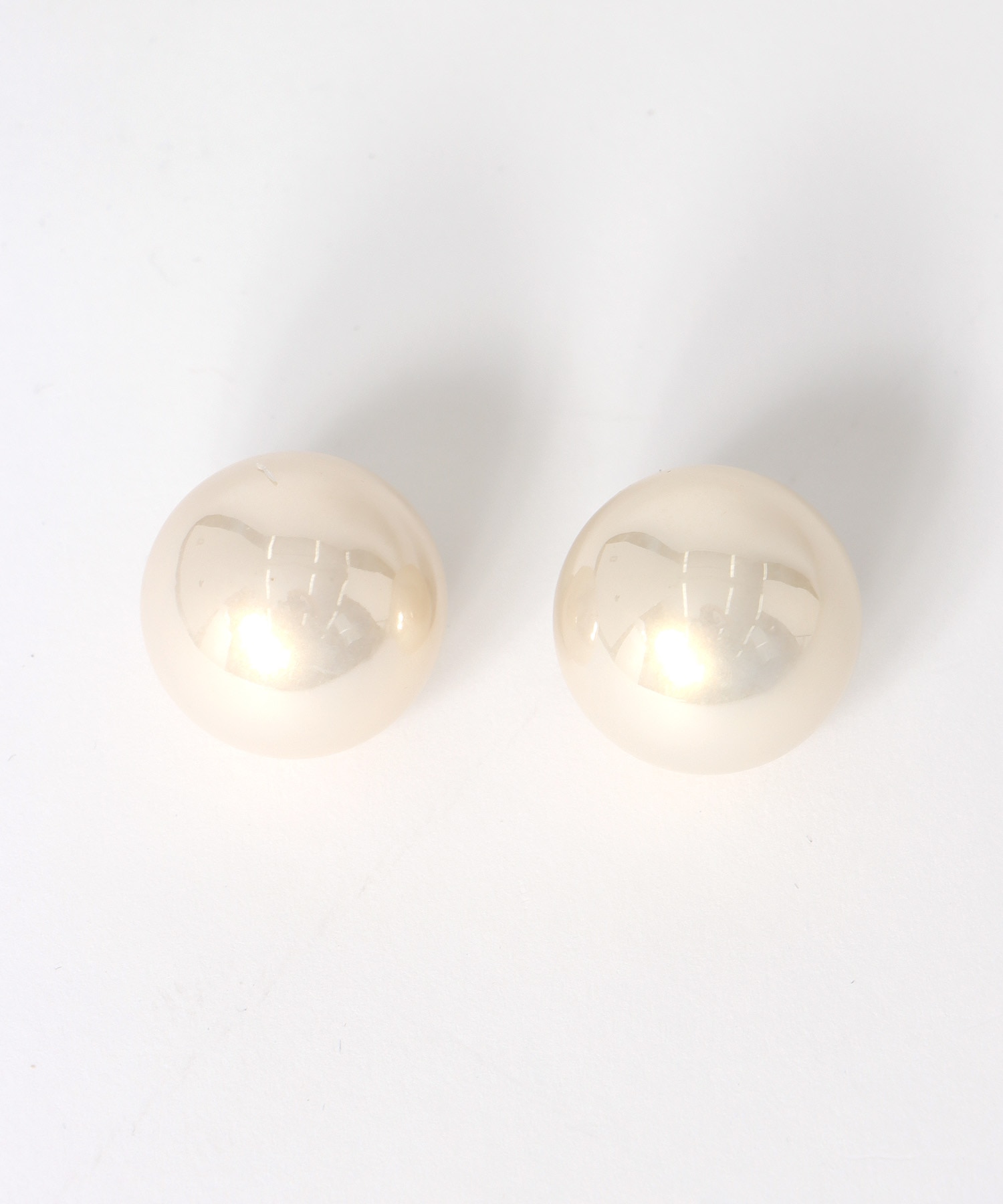 ステンレス大粒パールイヤリング