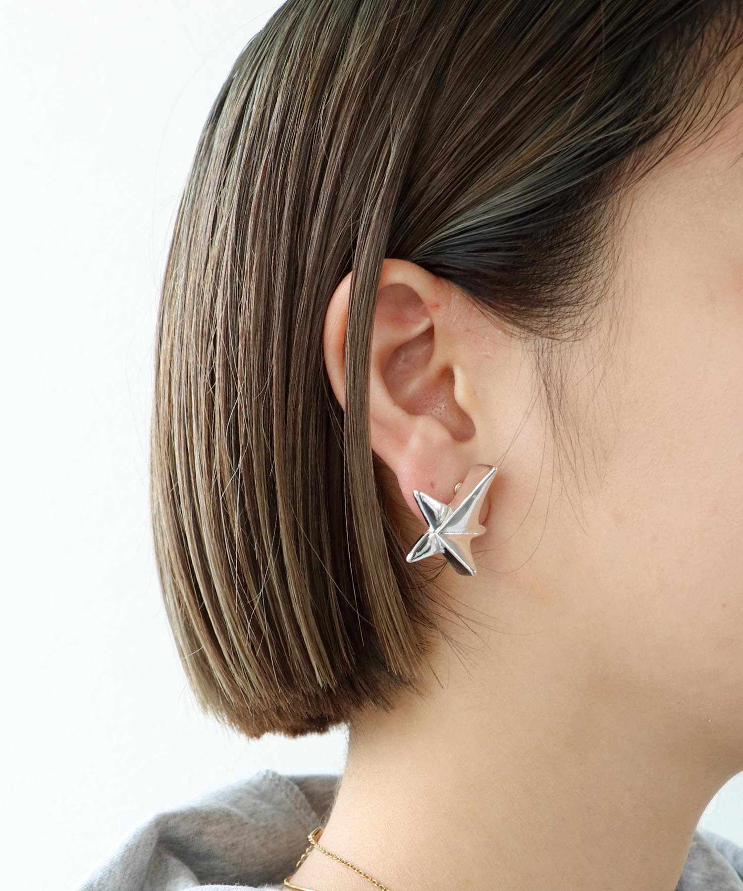 メタルスターイヤリング