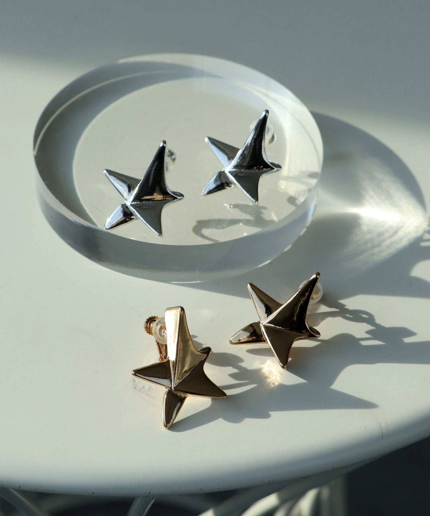 メタルスターイヤリング