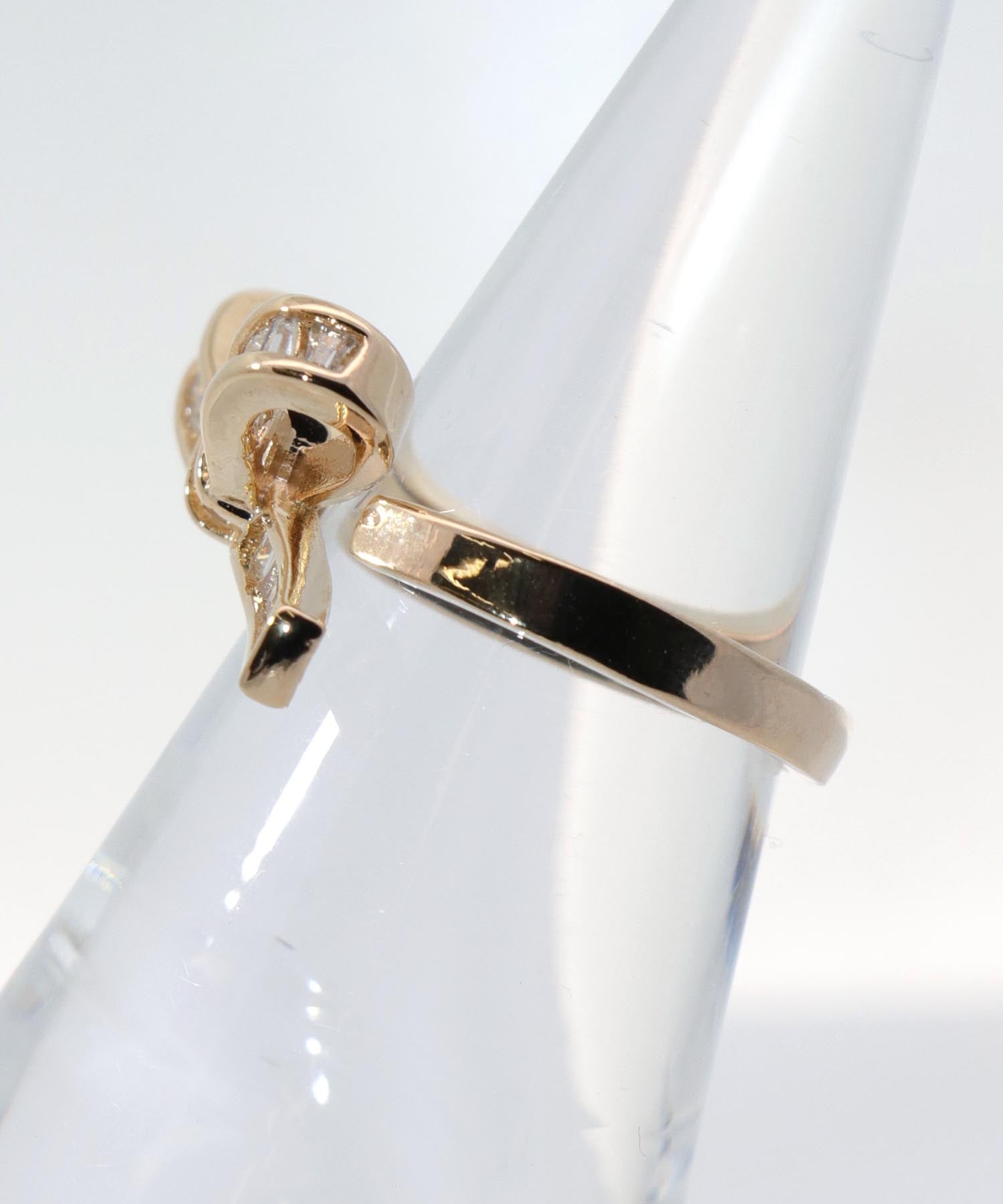 リボンキラリ立体リング#14