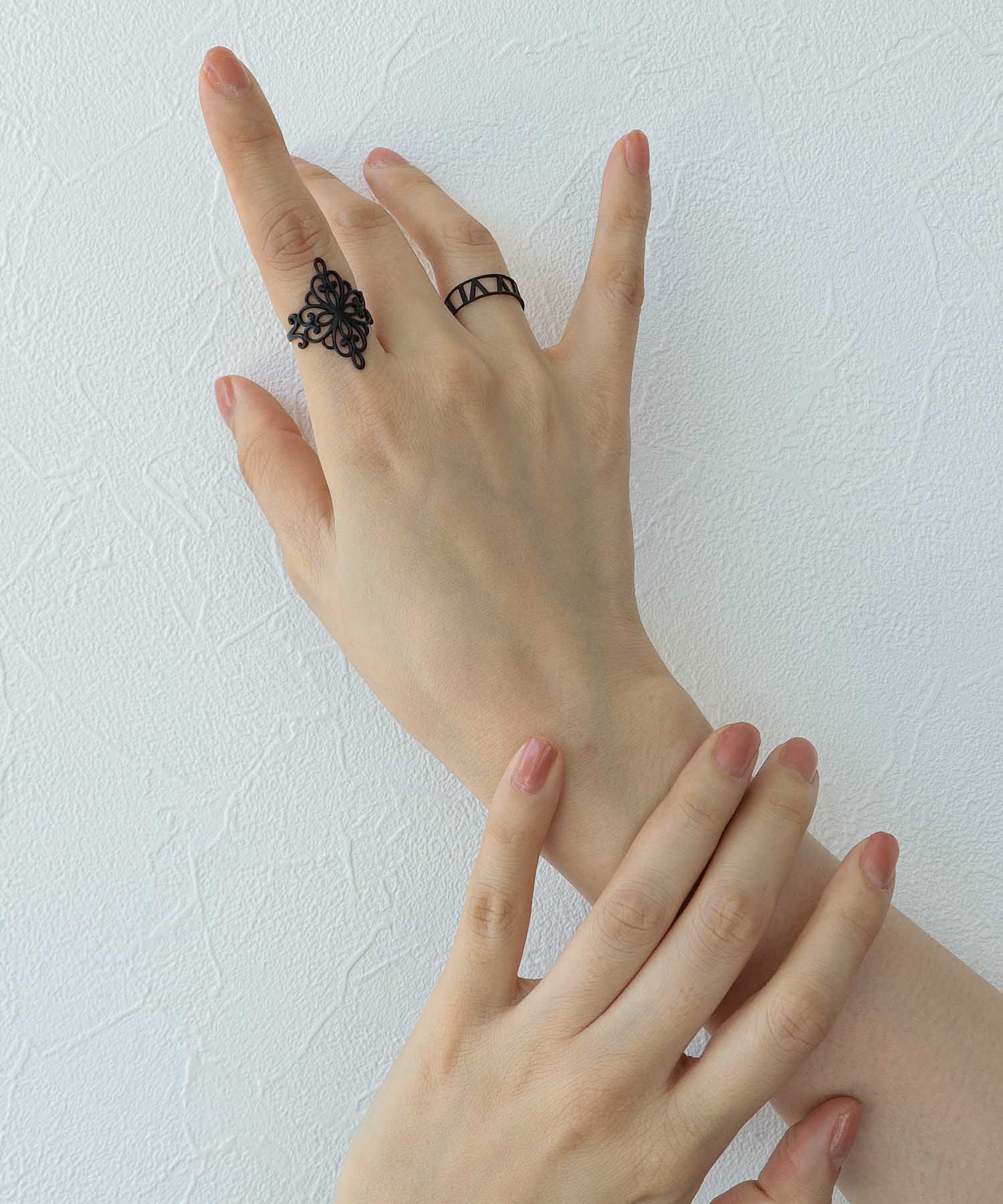 ブラックレースワンポイントリング