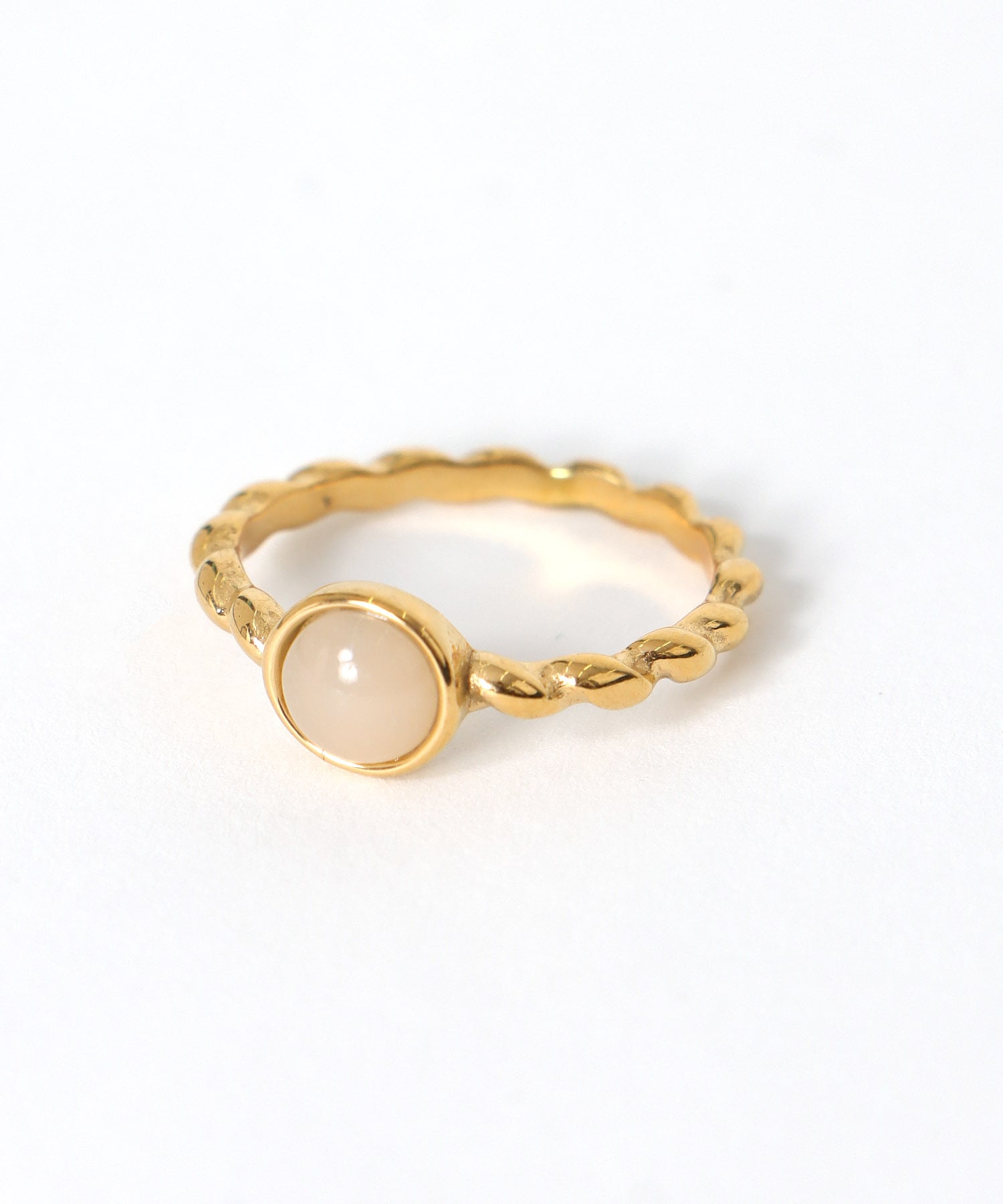 ステンレスねじねじストーンリング#14