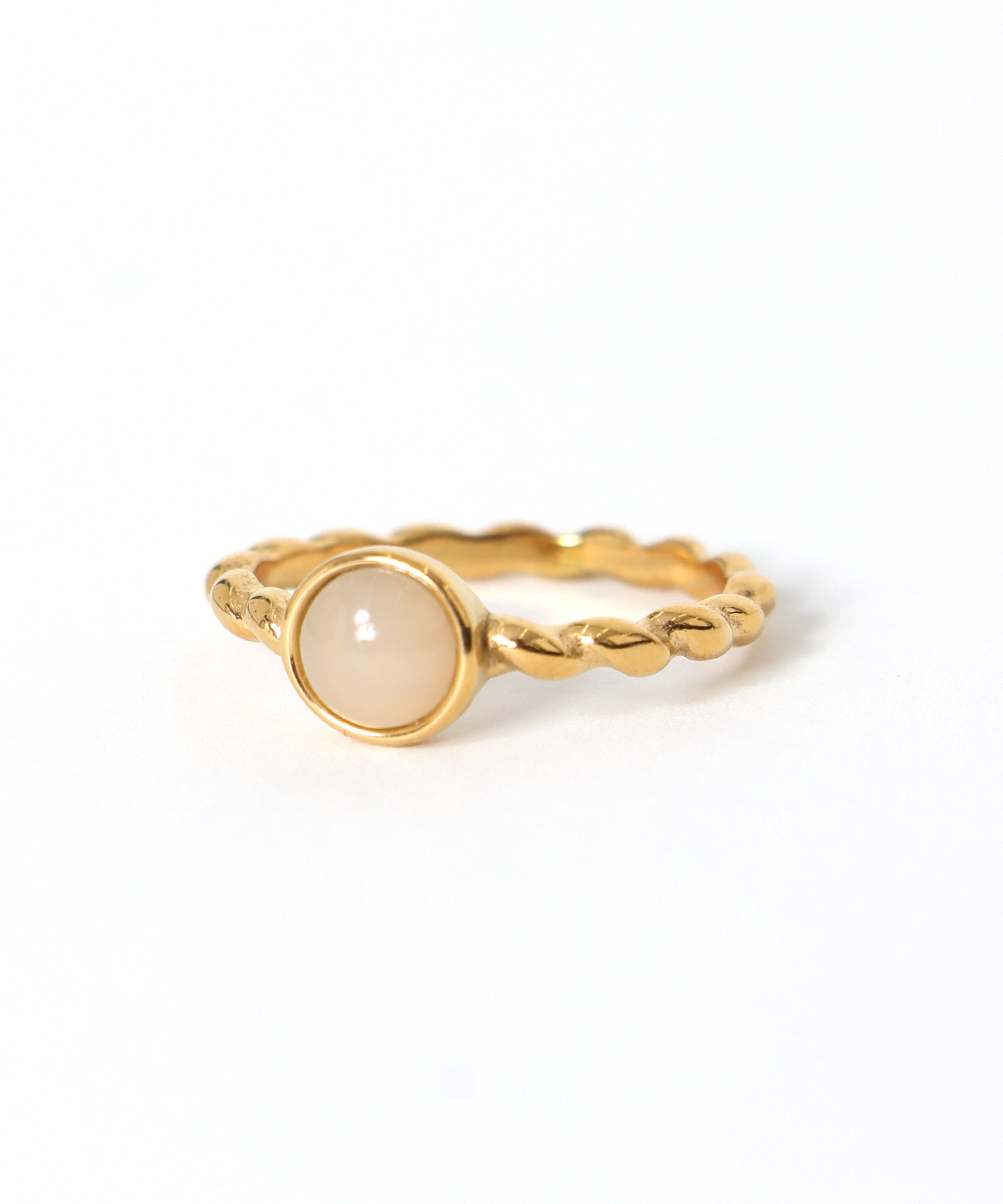 ステンレスねじねじストーンリング#14