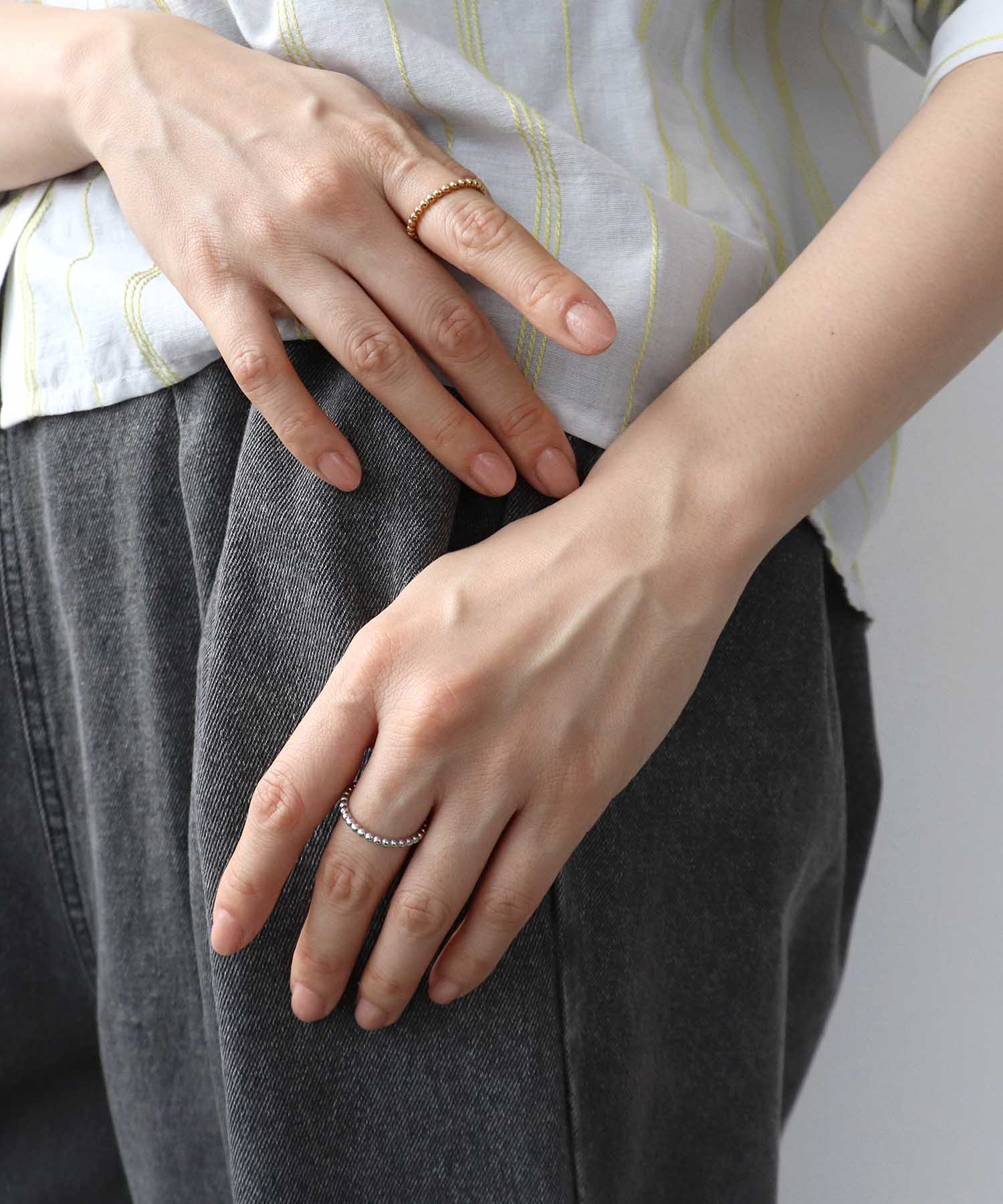 粒々ステンレスリング＃15