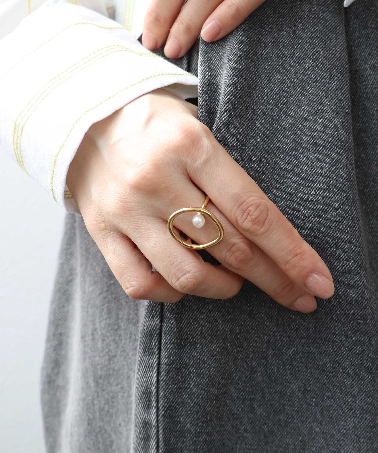 パール付きサークルステンレスリング＃１３