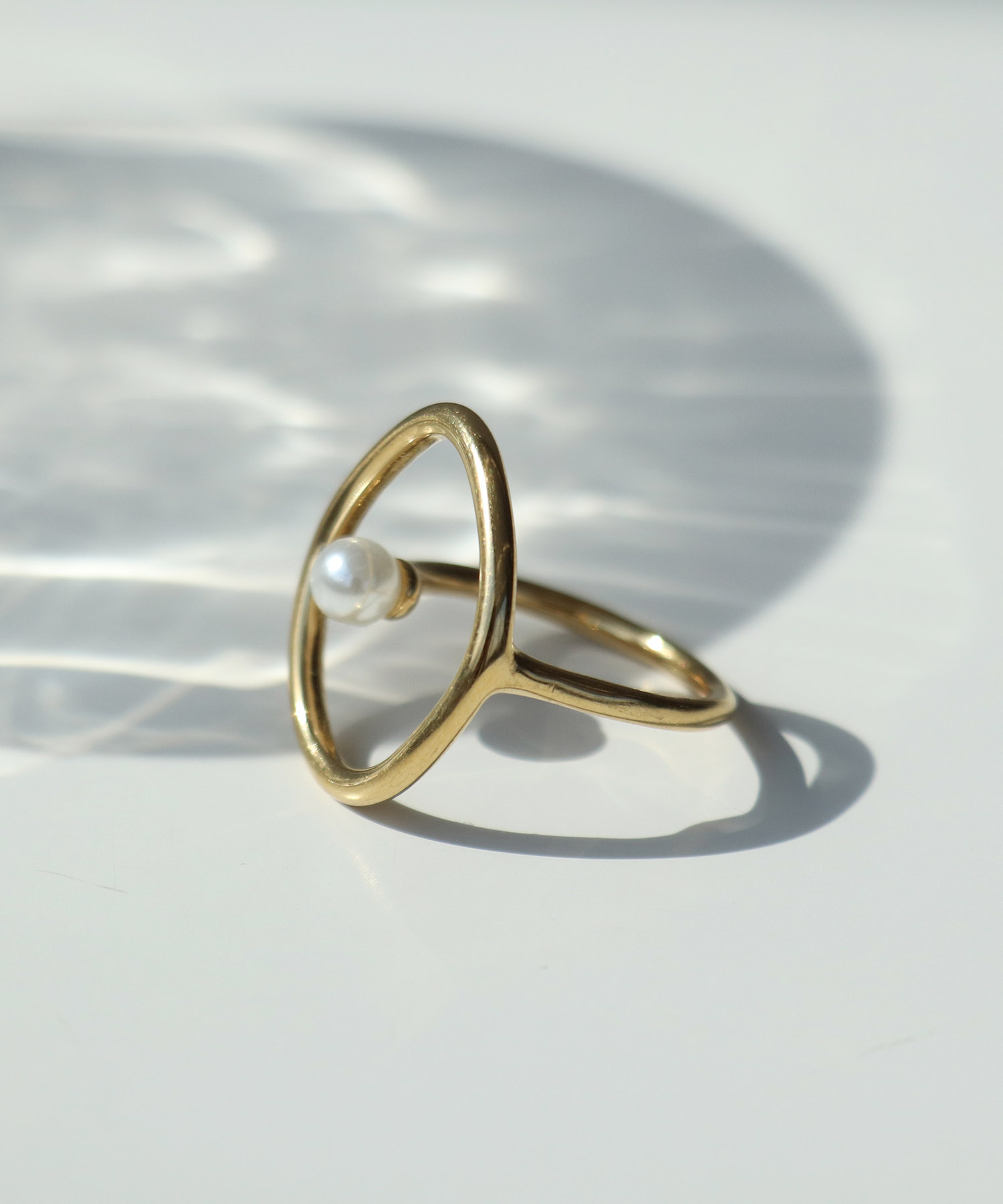 パール付きサークルステンレスリング＃１３