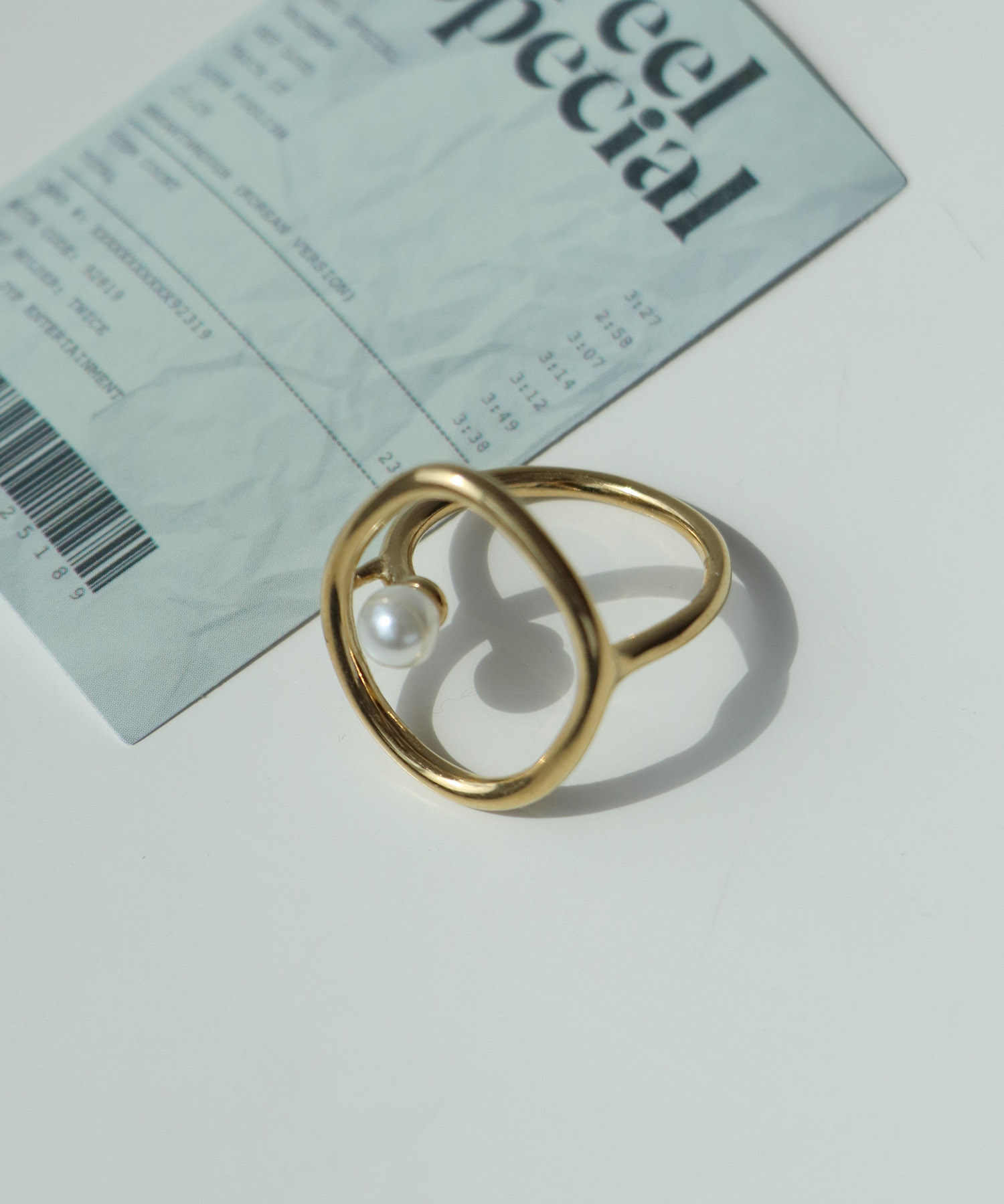 パール付きサークルステンレスリング＃１３