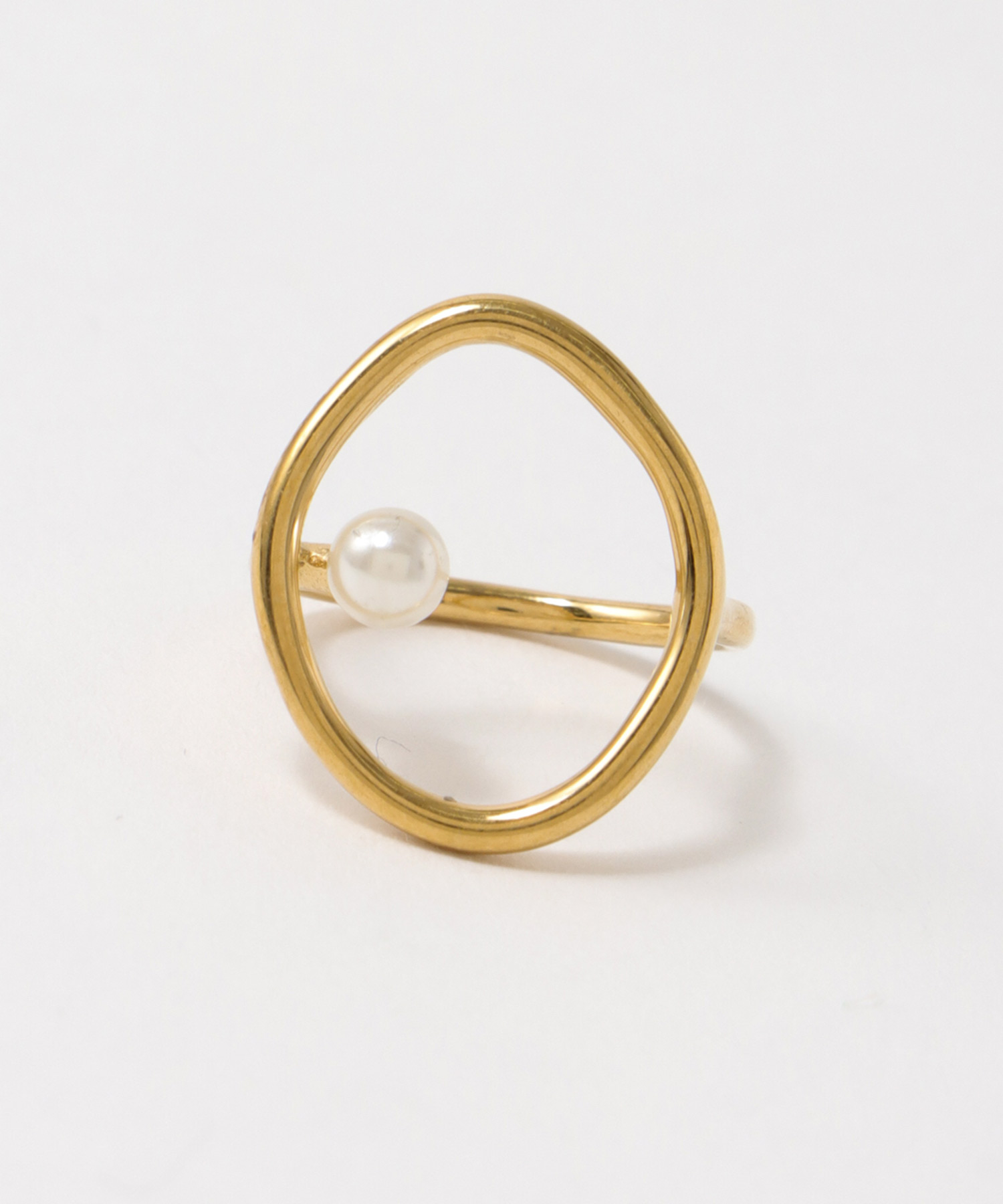 パール付きサークルステンレスリング＃１３