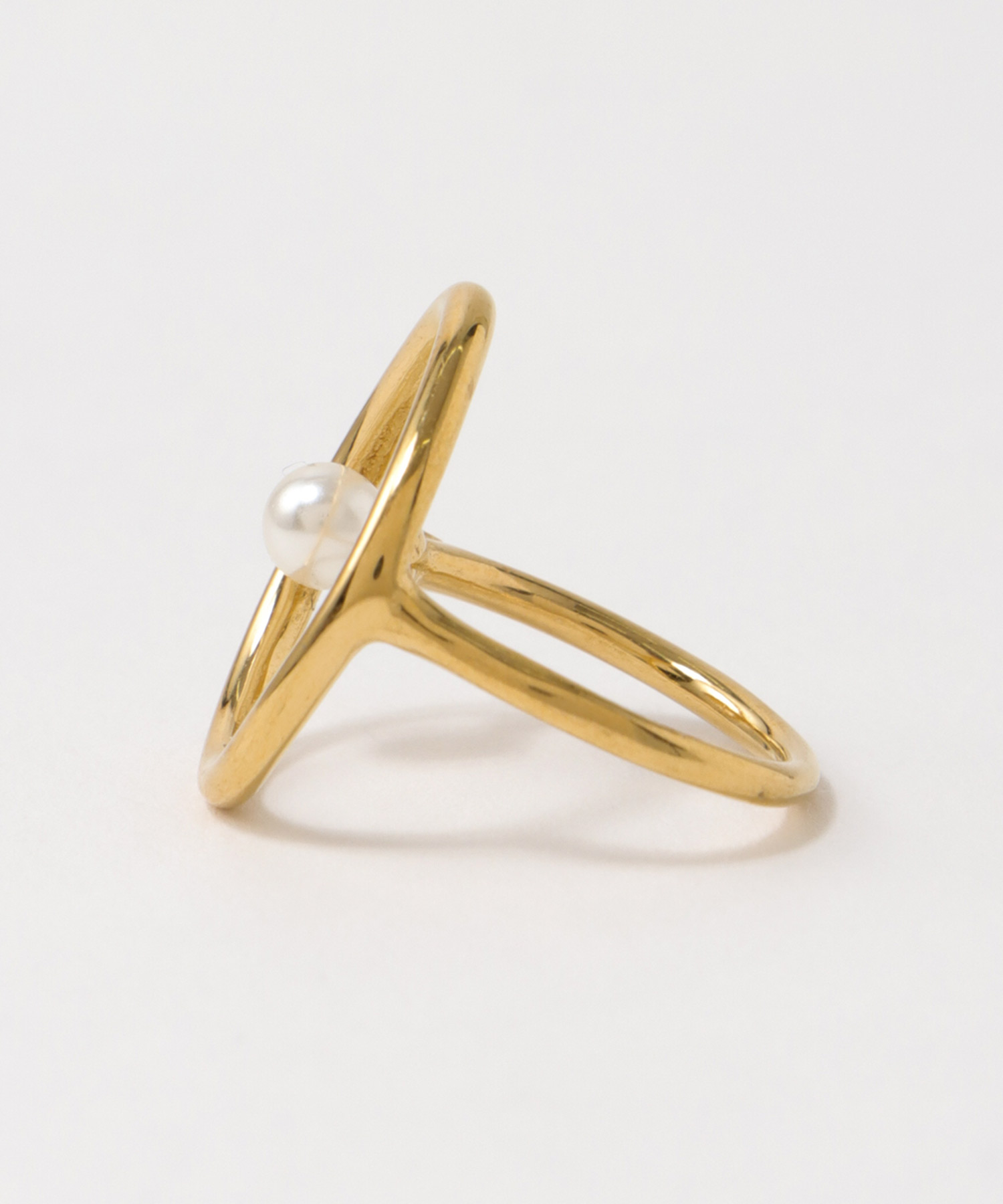 パール付きサークルステンレスリング＃１３