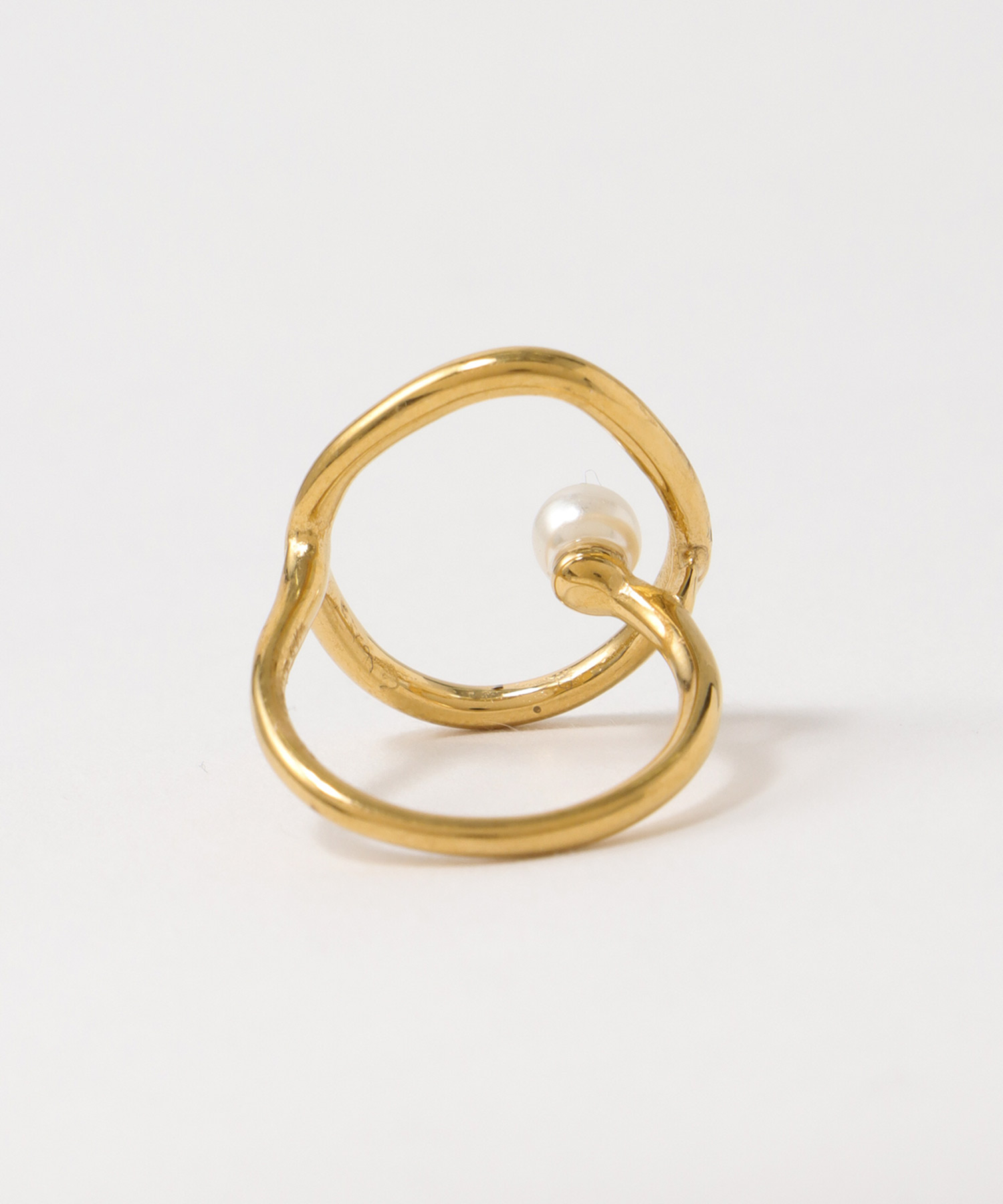 パール付きサークルステンレスリング＃１３
