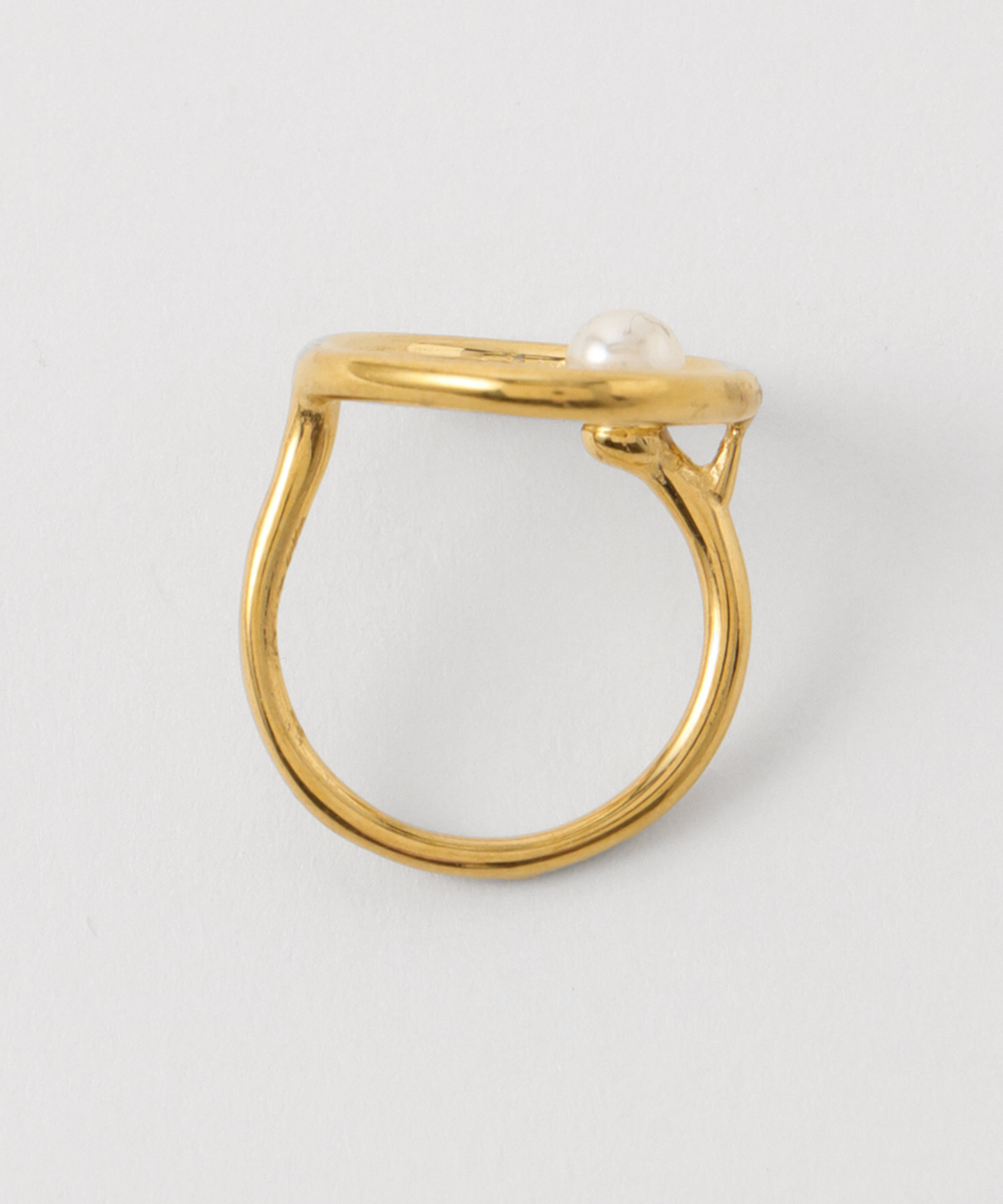 パール付きサークルステンレスリング＃１３