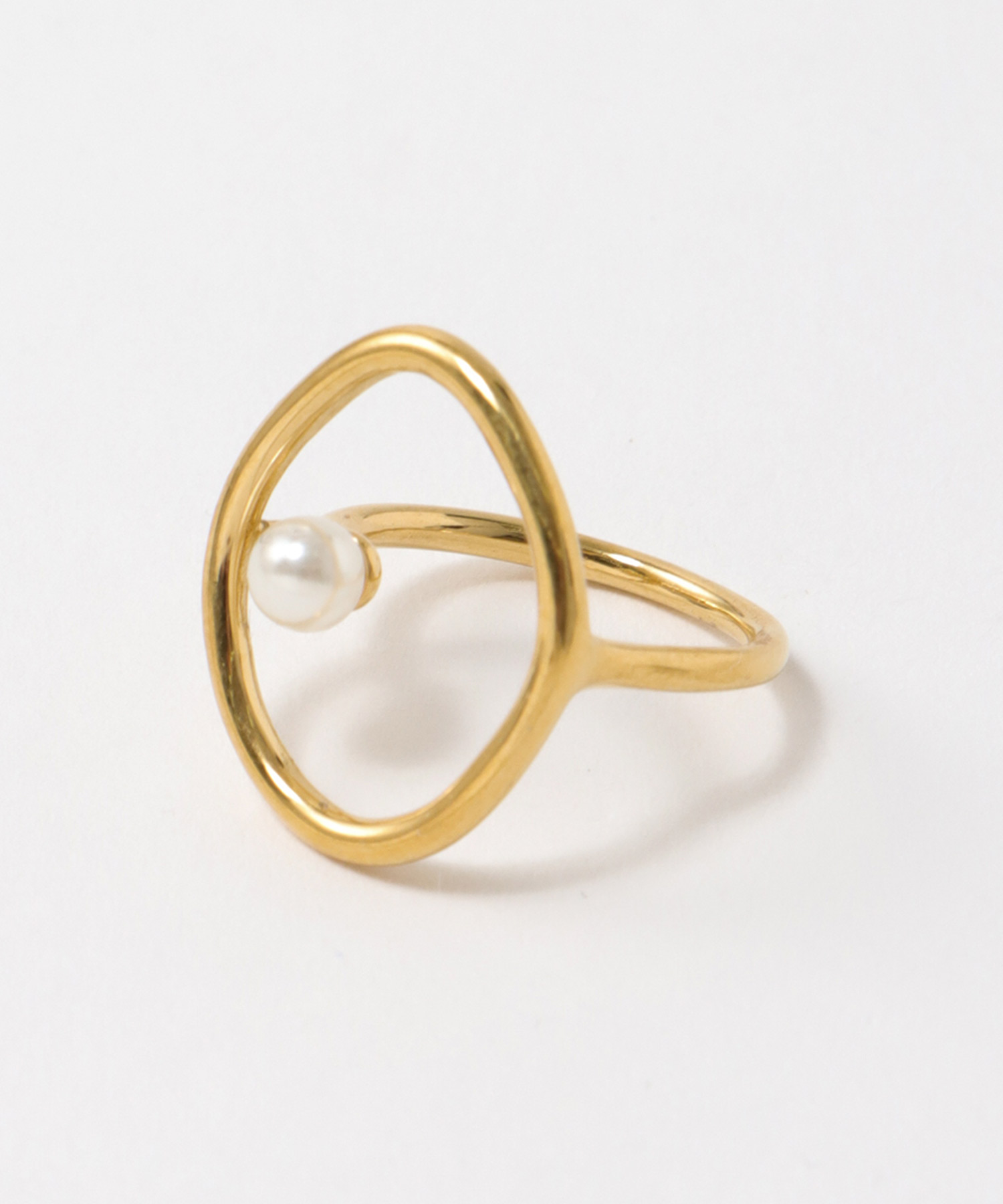パール付きサークルステンレスリング＃１３