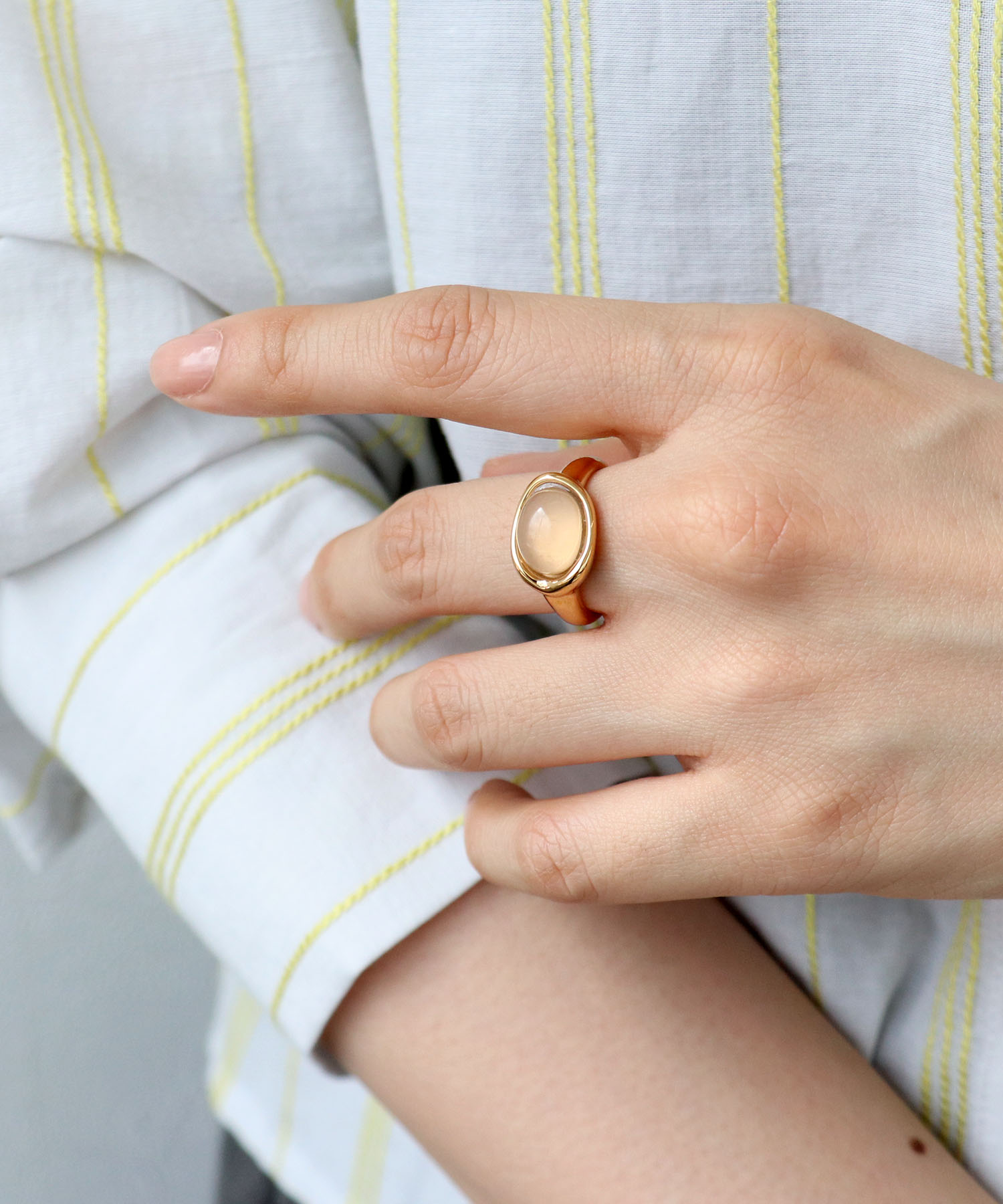 ステンレスカラーストーンリング#14