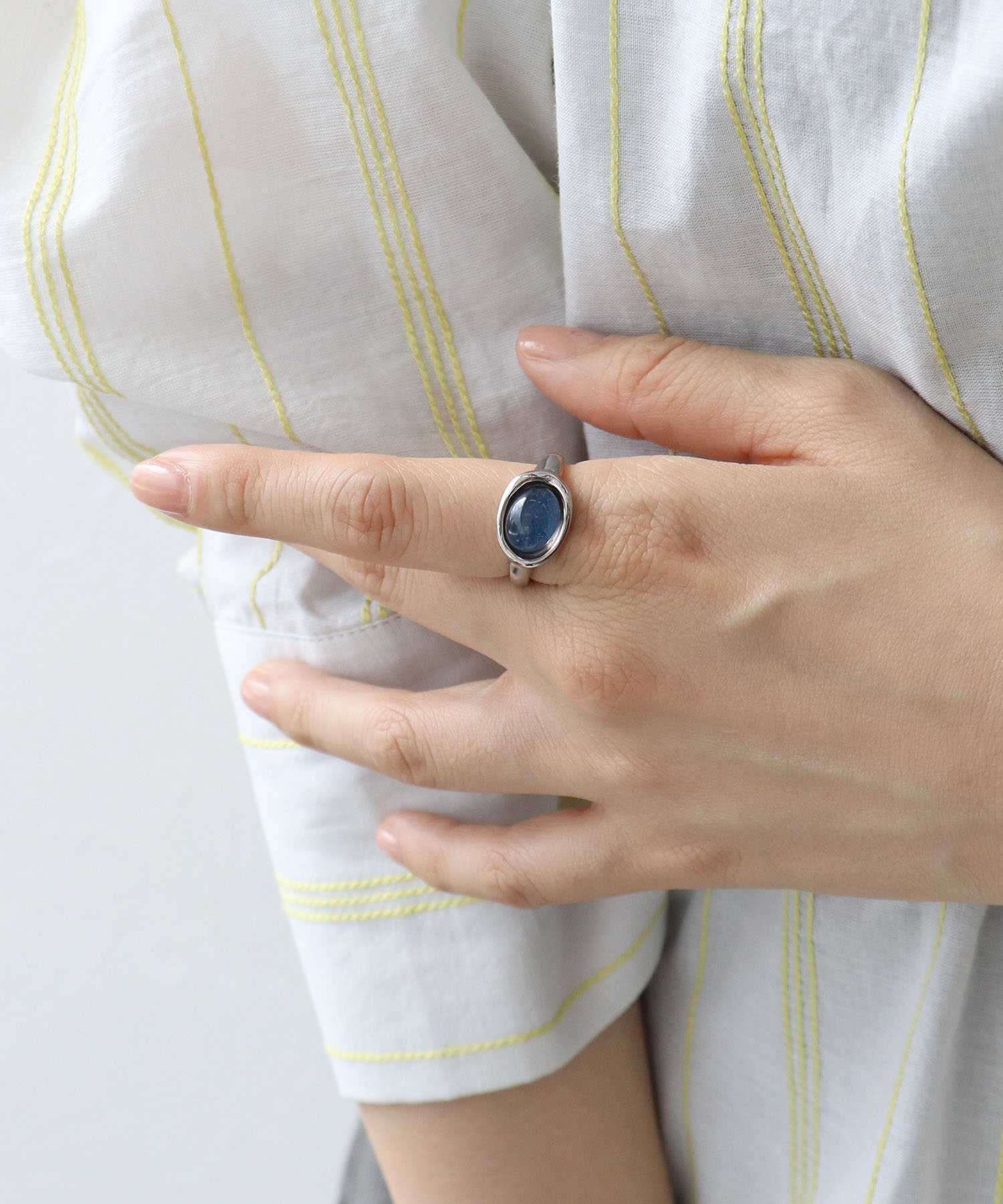 ステンレスカラーストーンリング#14