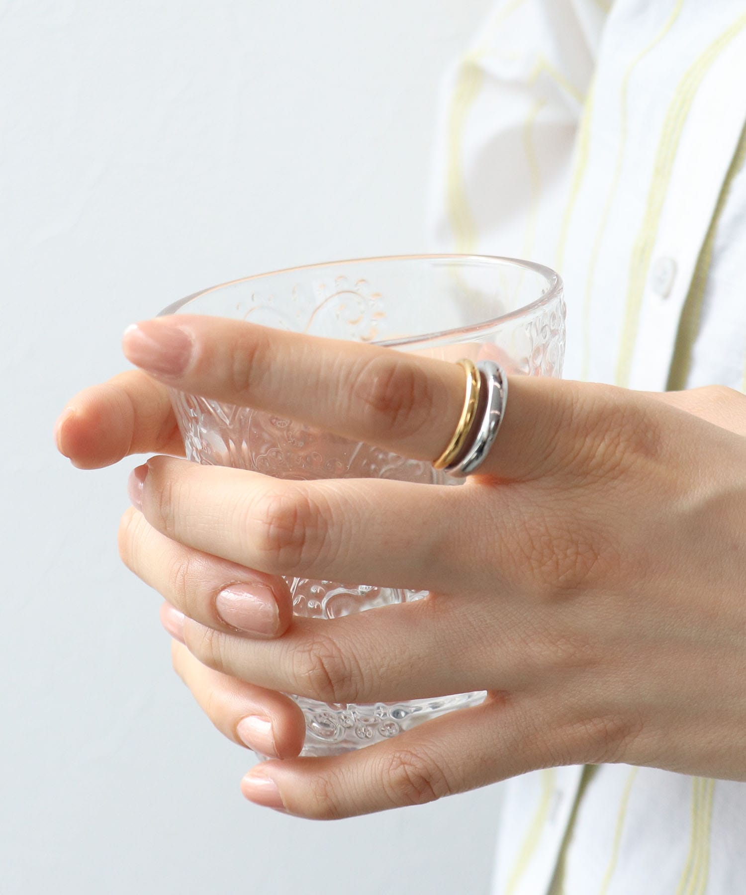 メタルMIX２連ステンレスリング ＃11