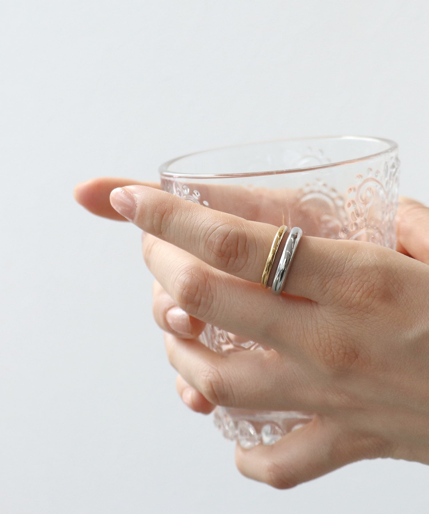 メタルMIX２連ステンレスリング ＃11