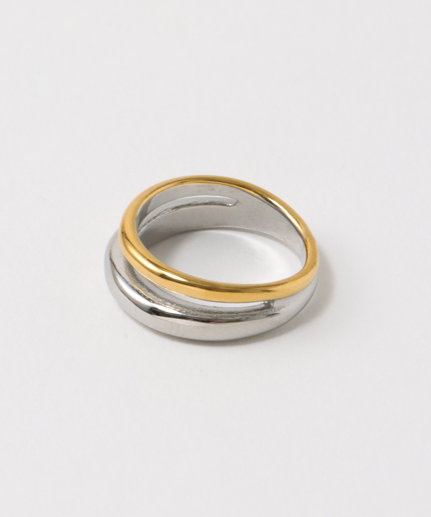 メタルMIX２連ステンレスリング ＃11